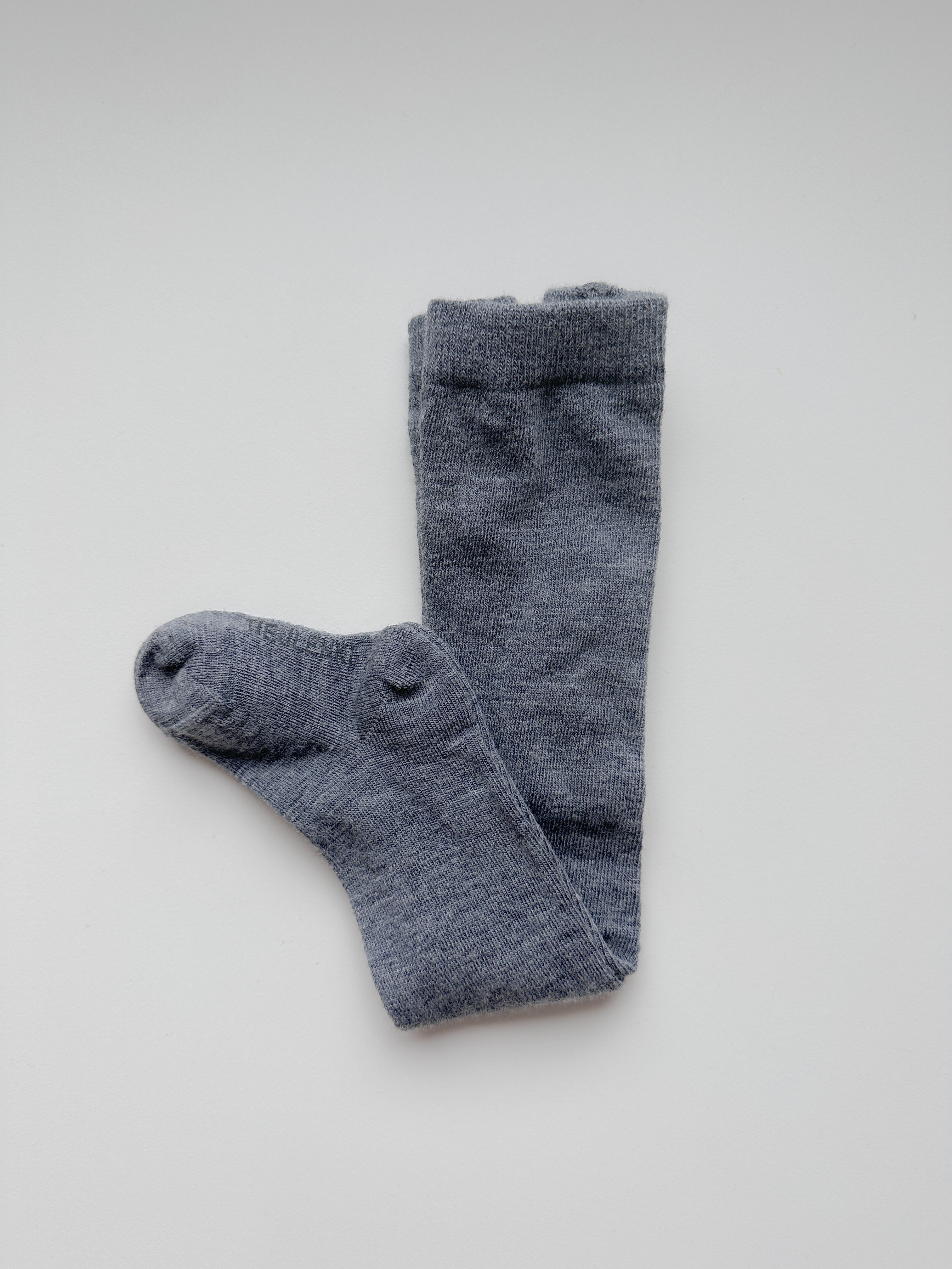 MERINO WOOL TIGHTS GREY MELANGE