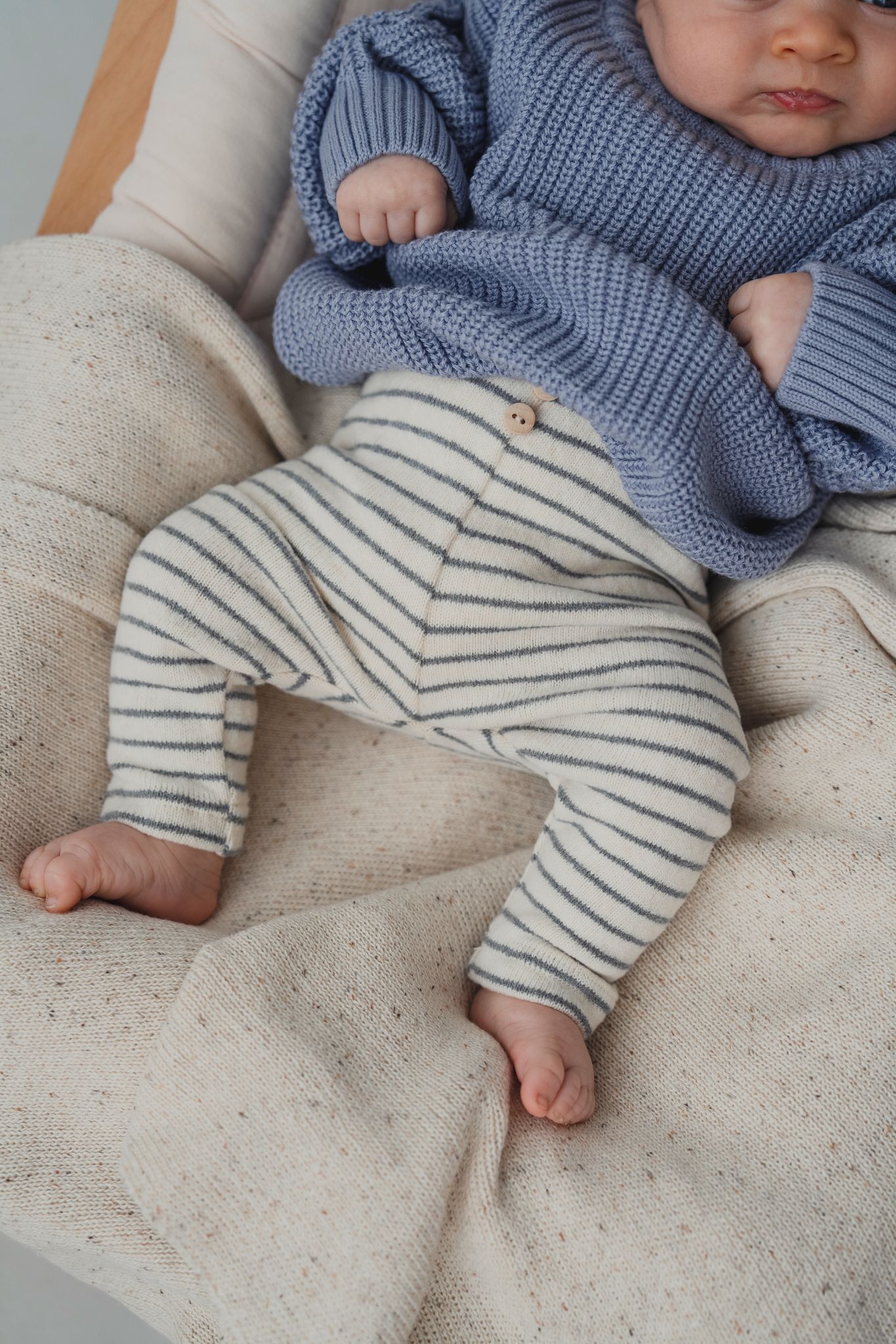 SOFT LEGGINGS STRIPED POWDERBLUE