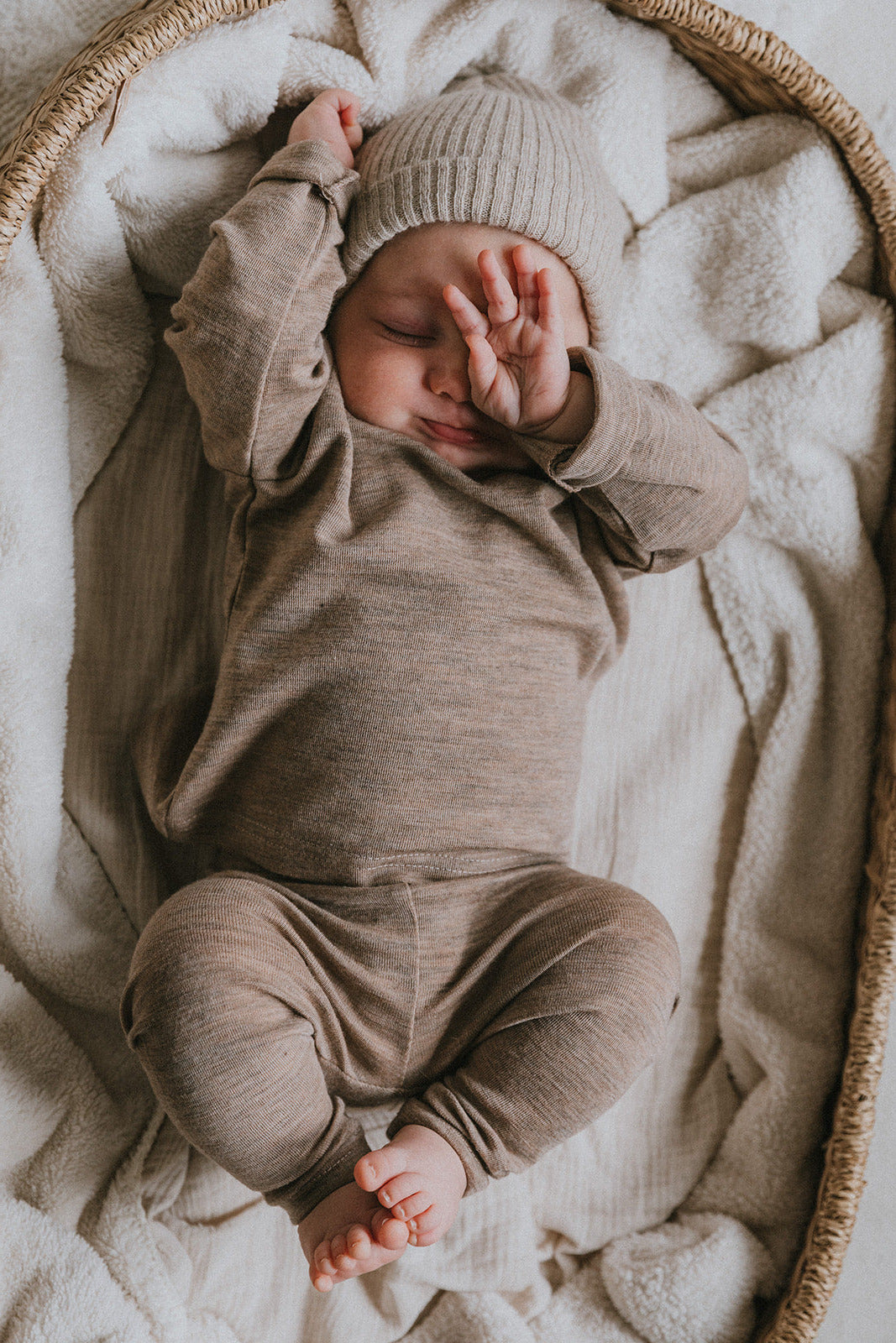 MERINO WOOL LEGGINGS BEIGE