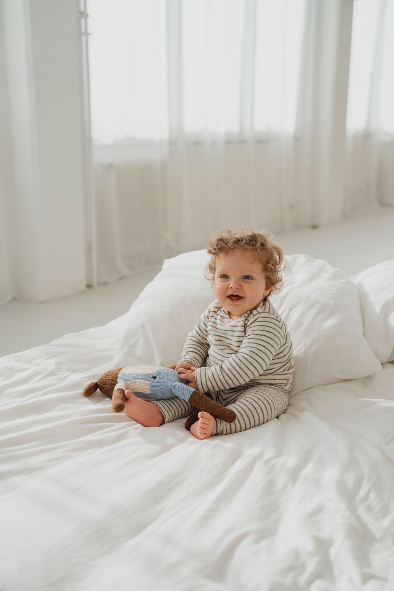 SOFT LEGGINGS STRIPED POWDERBLUE