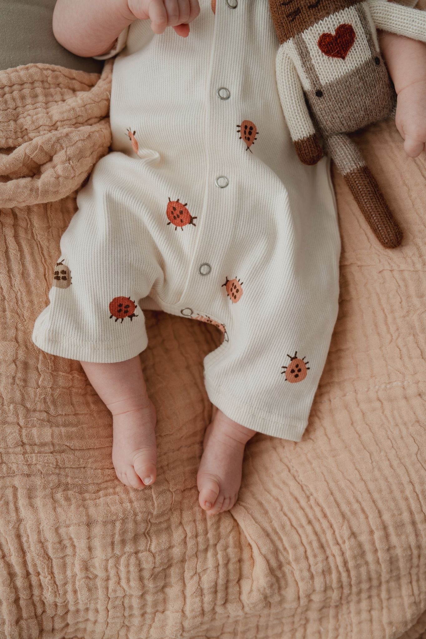 SHORT RIB ONEPIECE LADYBUG