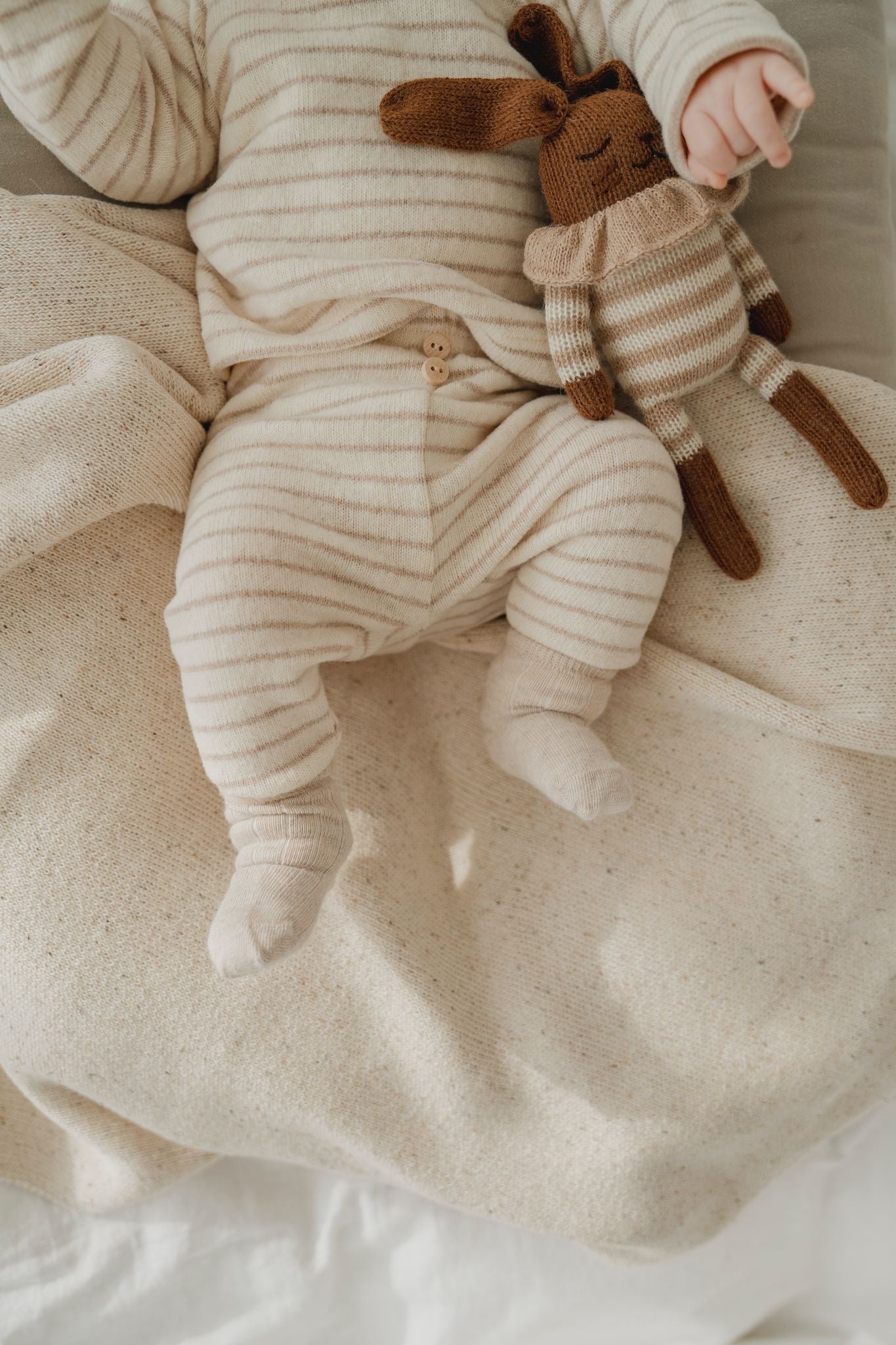 SOFT LEGGINGS STRIPED BEIGE