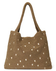 MOM BAG HEARTS TEDDY BROWN