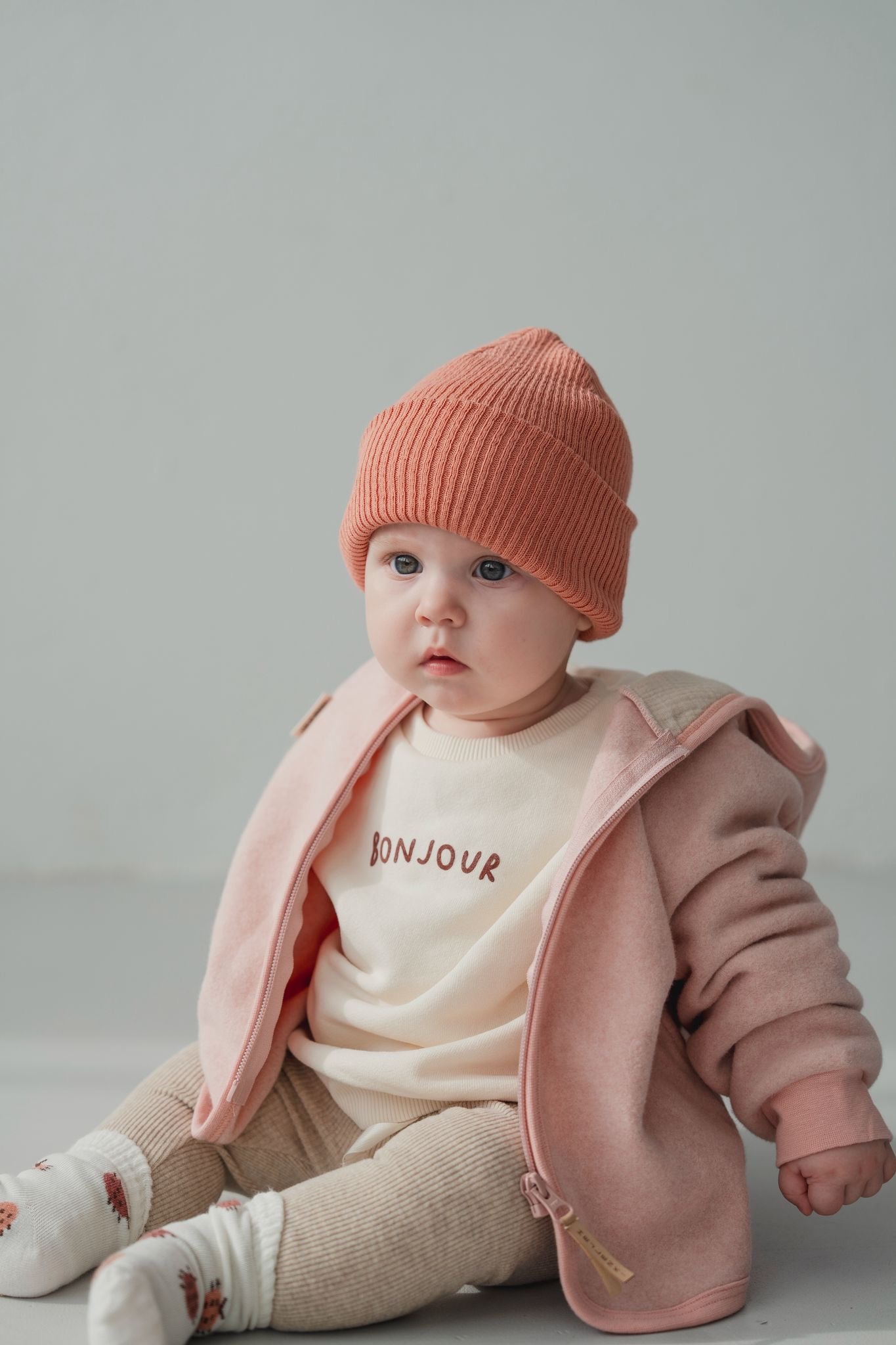 ORGANIC FLEECE JACKET ROSE