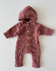 MERINO WOOL FLEECE OVERALL HEATHER ROSE