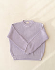 MOM CHUNKY KNIT PULLI LAVENDER CREAM
