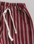 WARM STRIPED PANTS BURGUNDY