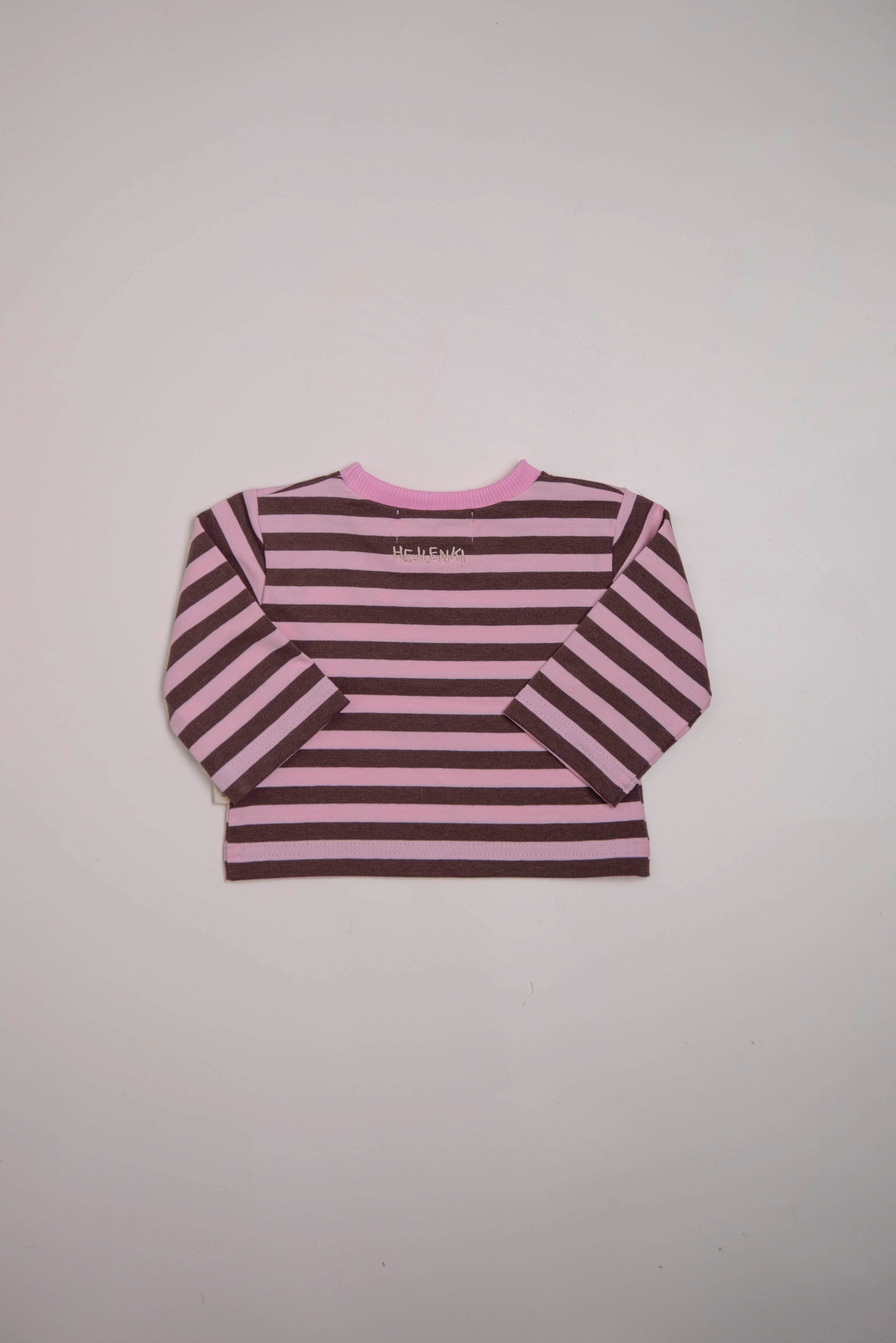LONGSLEEVE STRIPED BLUSH/BROWN