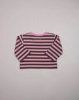 LONGSLEEVE STRIPED BLUSH/BROWN