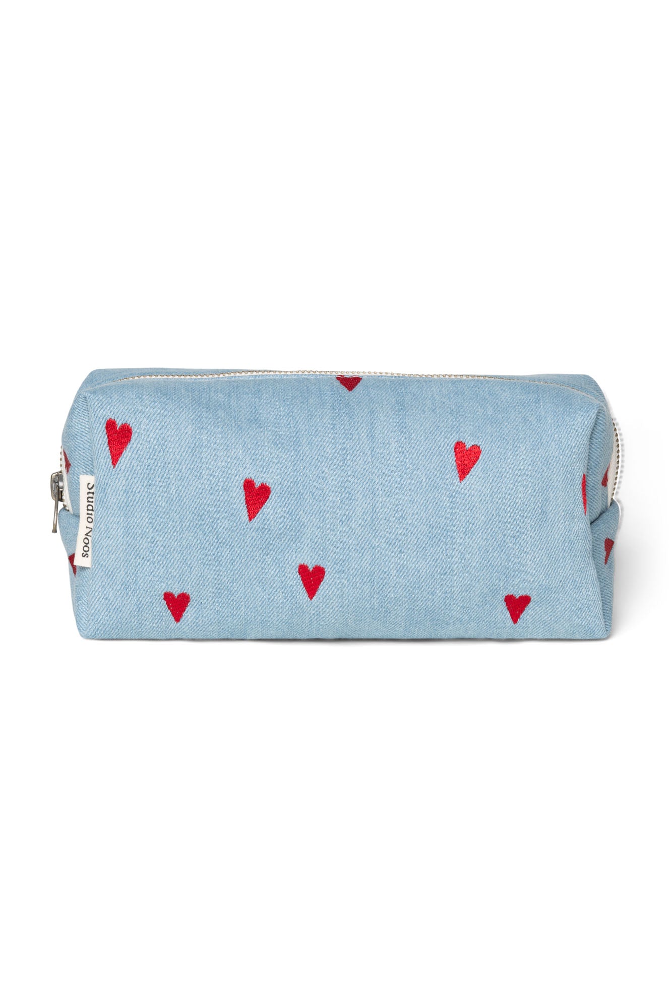 DENIM POUCH BAG HEARTS