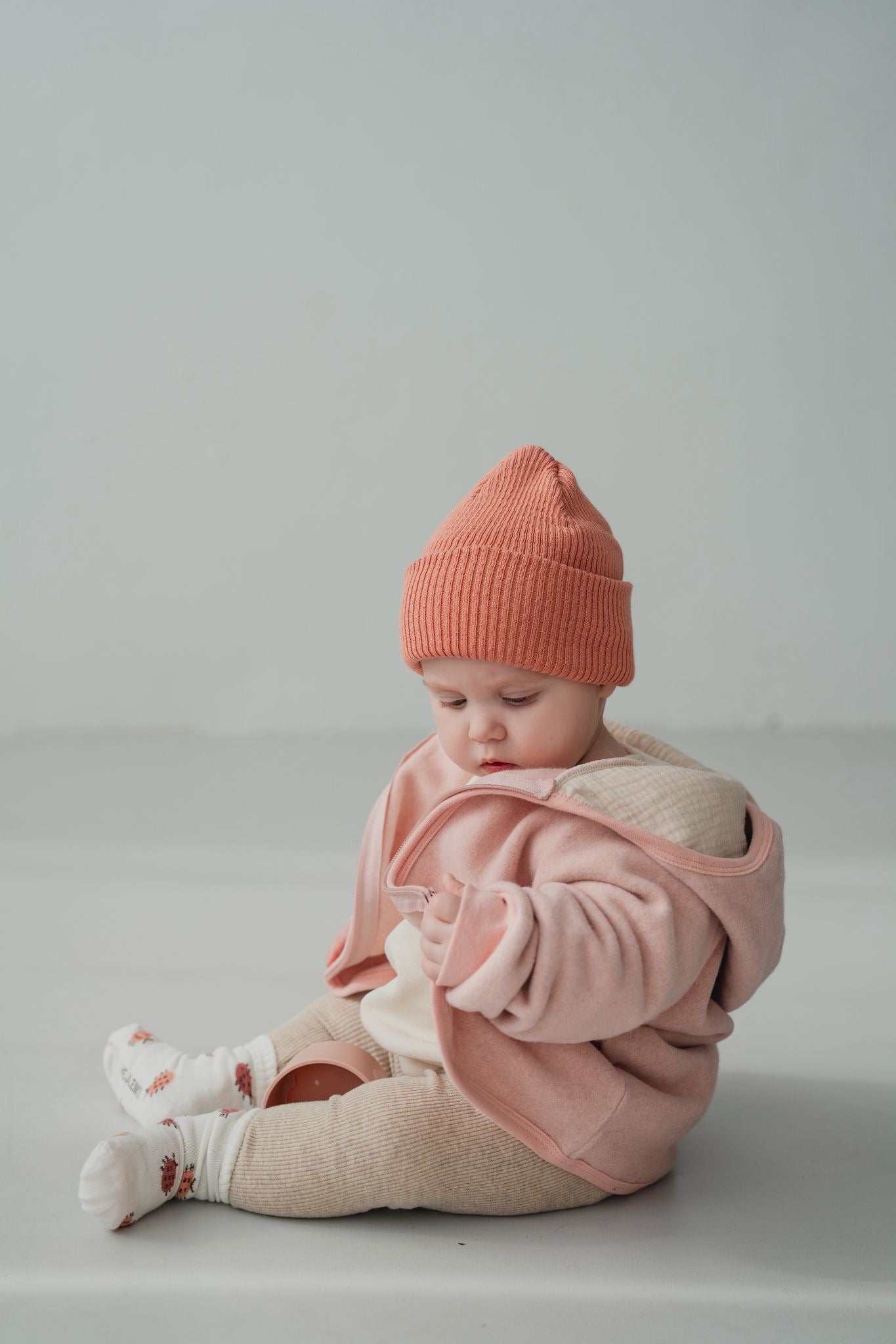 ORGANIC FLEECE JACKET ROSE