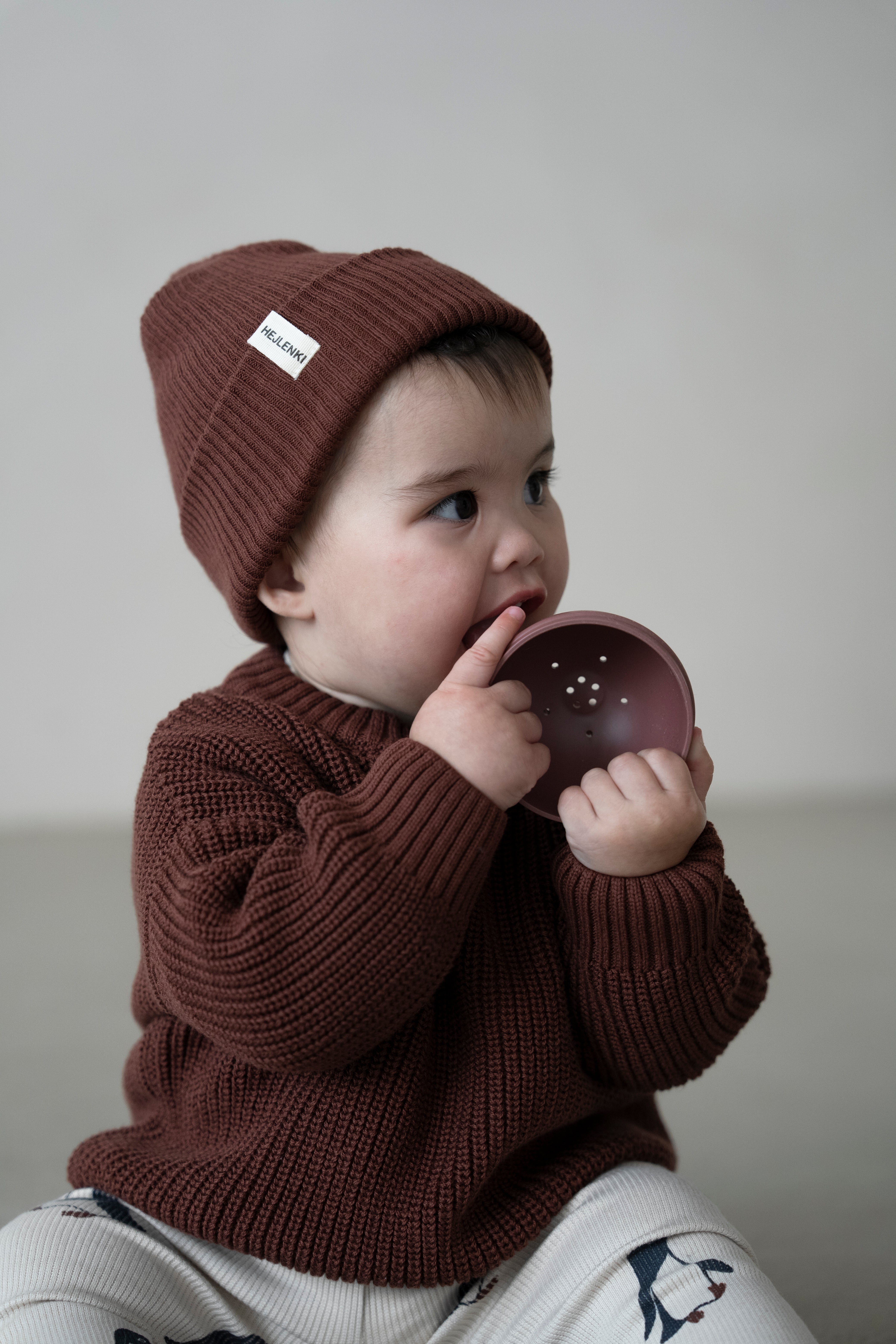 KNIT BEANIE BAKED BROWNIE