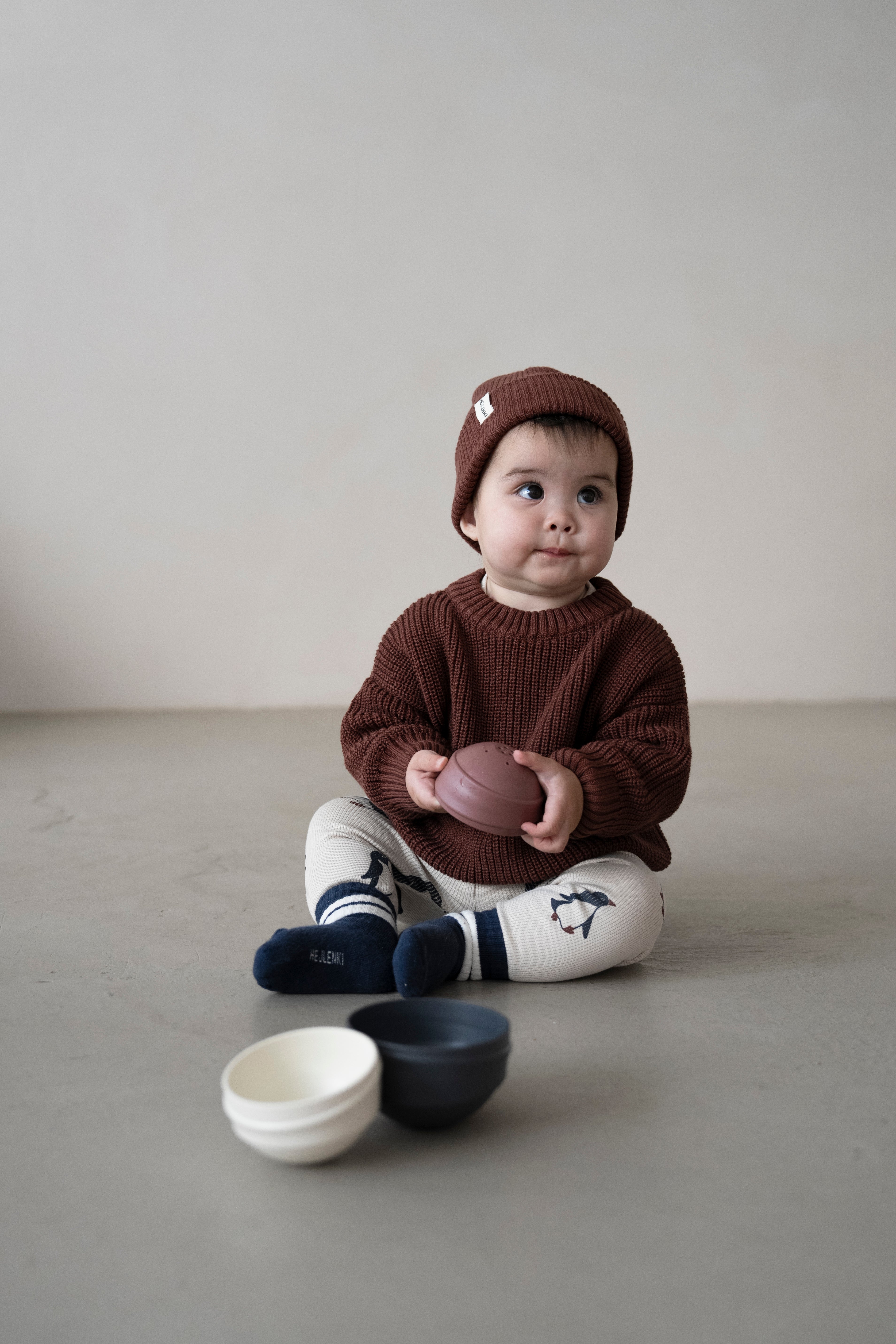 KNIT BEANIE BAKED BROWNIE