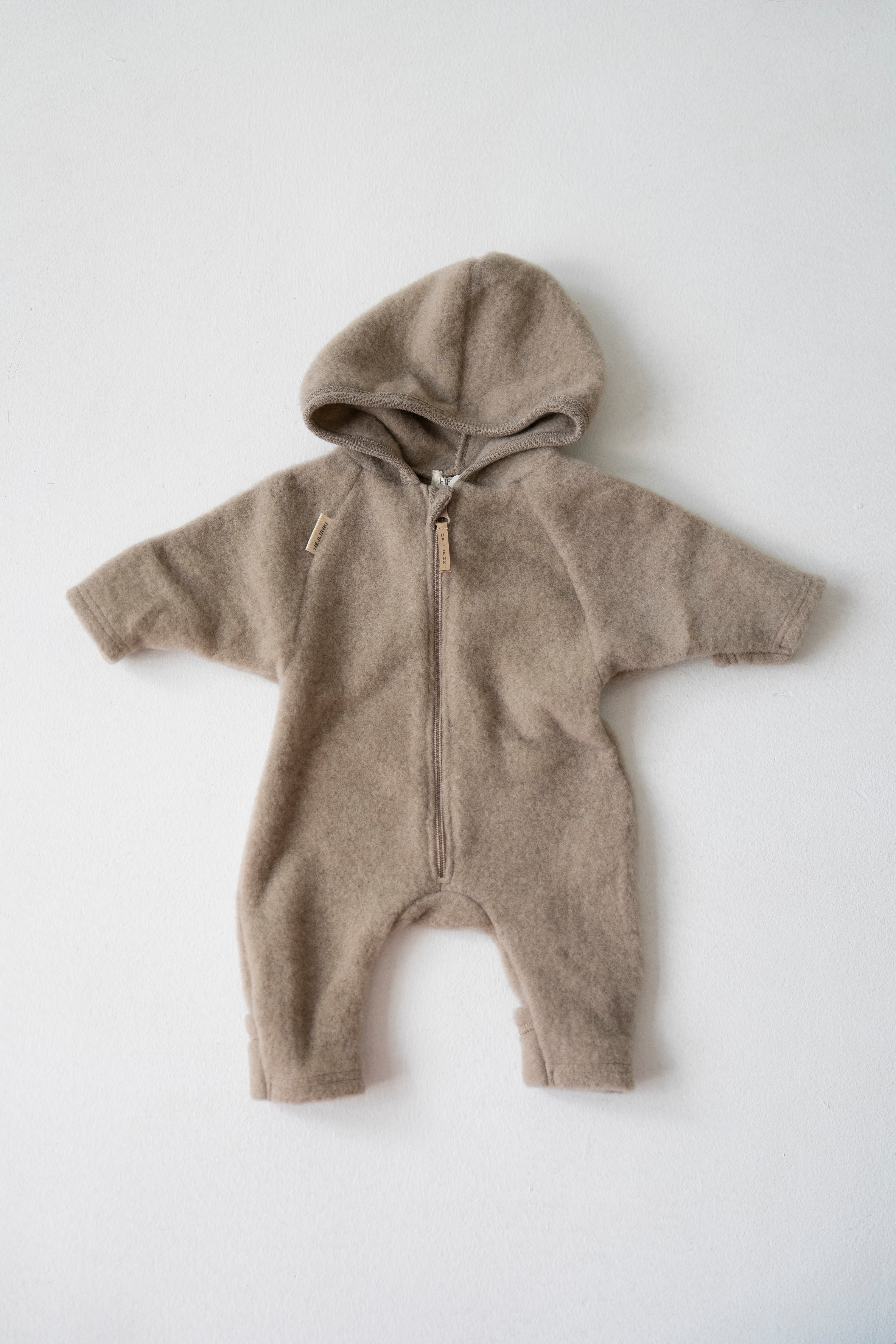 MERINO WOOL FLEECE OVERALL BEIGE