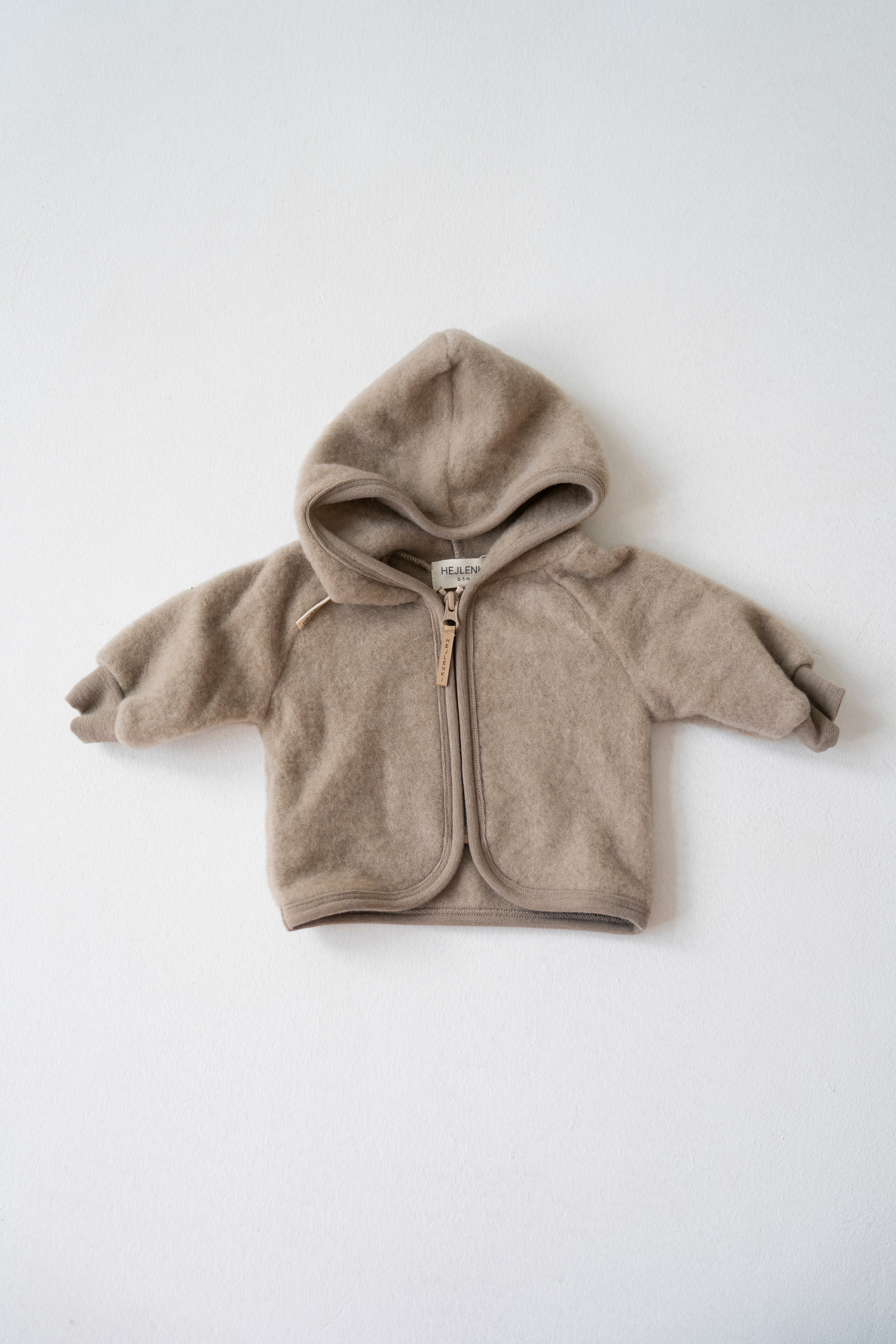 MERINO WOOL FLEECE JACKET BEIGE