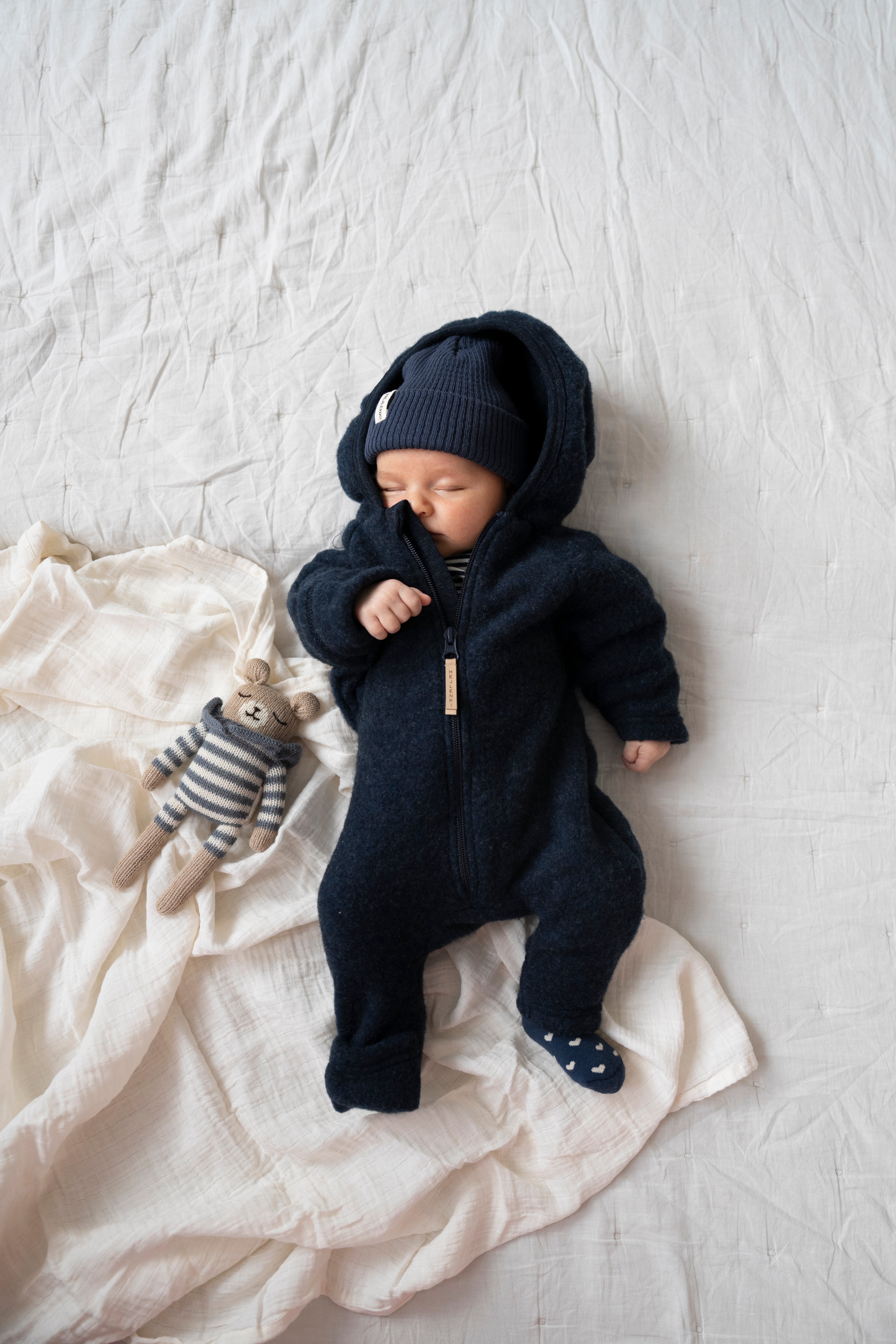 MERINO WOOL FLEECE OVERALL MIDNIGHT