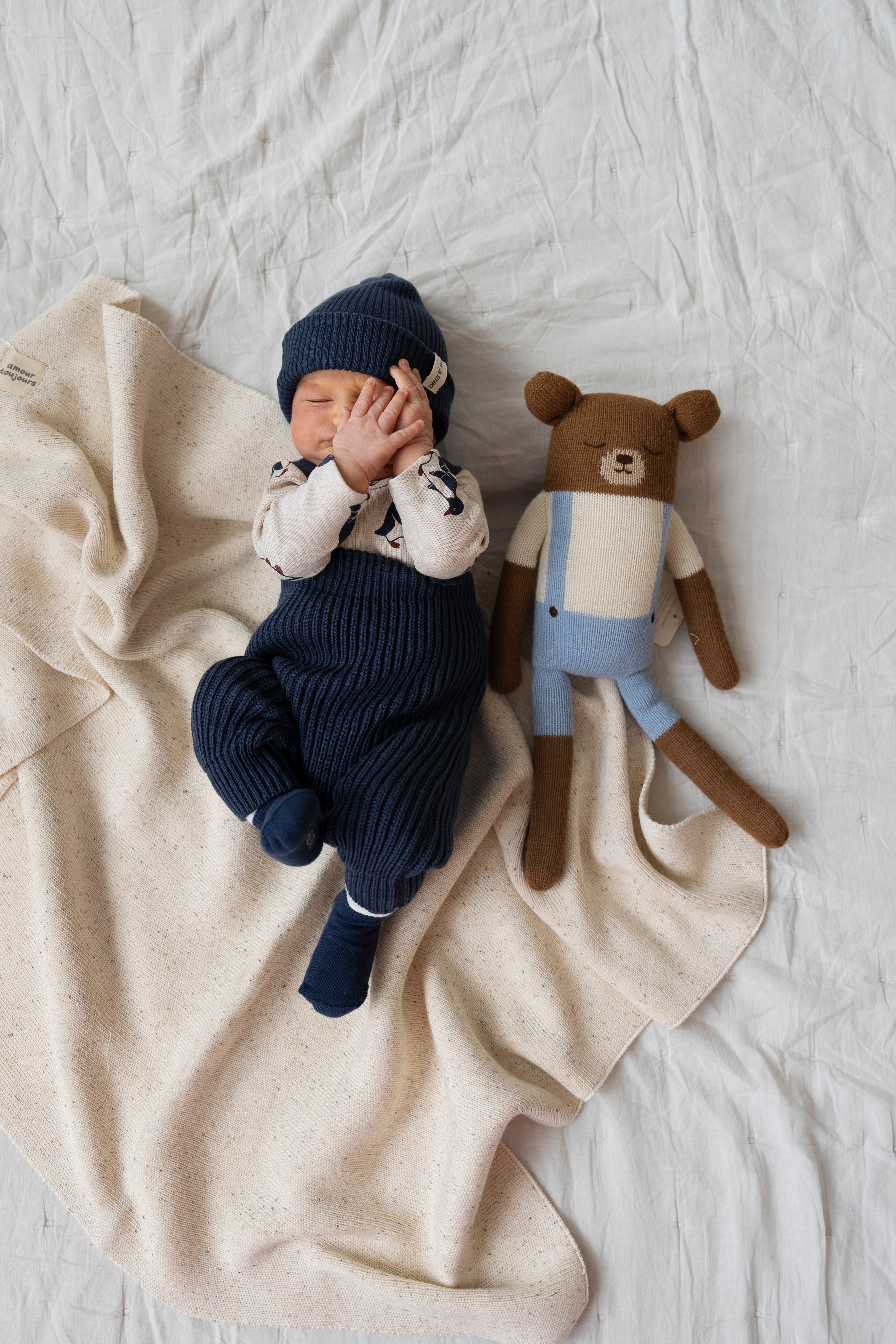 KNITTED SALOPETTE MIDNIGHT