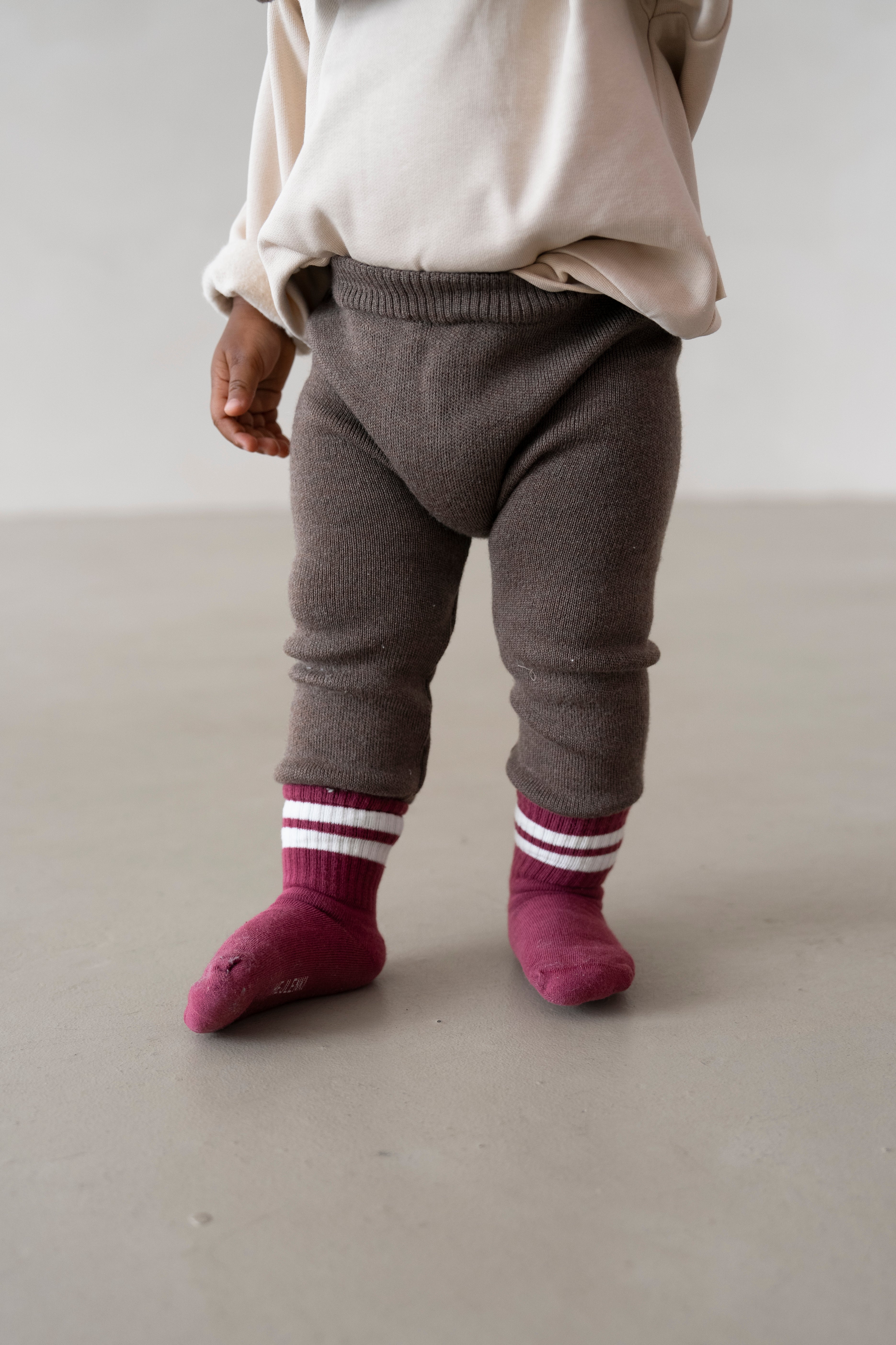 MERINO KNIT LEGGINGS BROWN