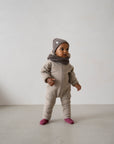 MERINO WOOL FLEECE OVERALL BEIGE