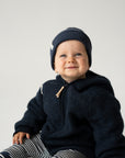 MERINO WOOL FLEECE JACKET MIDNIGHT