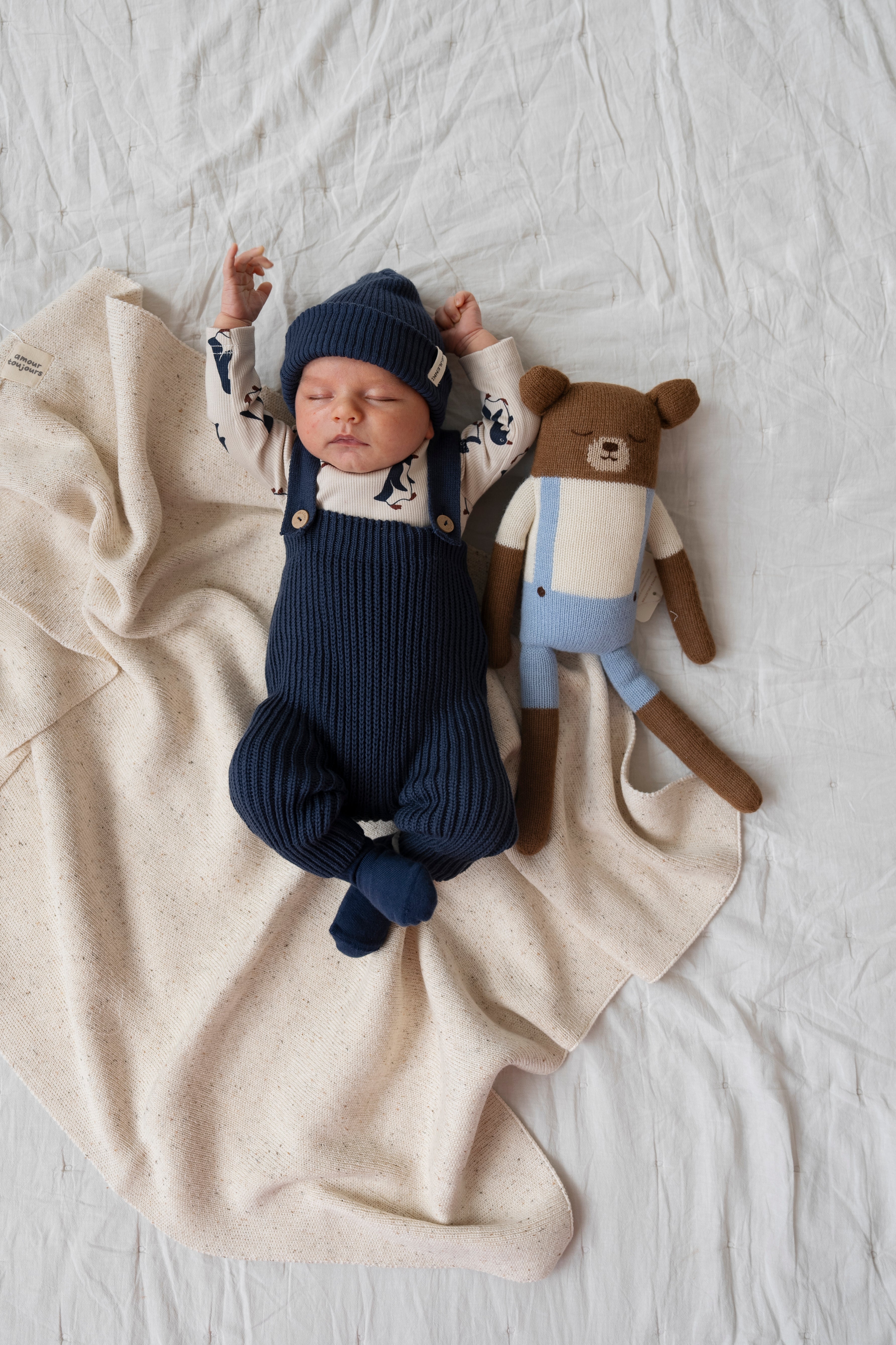 KNITTED SALOPETTE MIDNIGHT