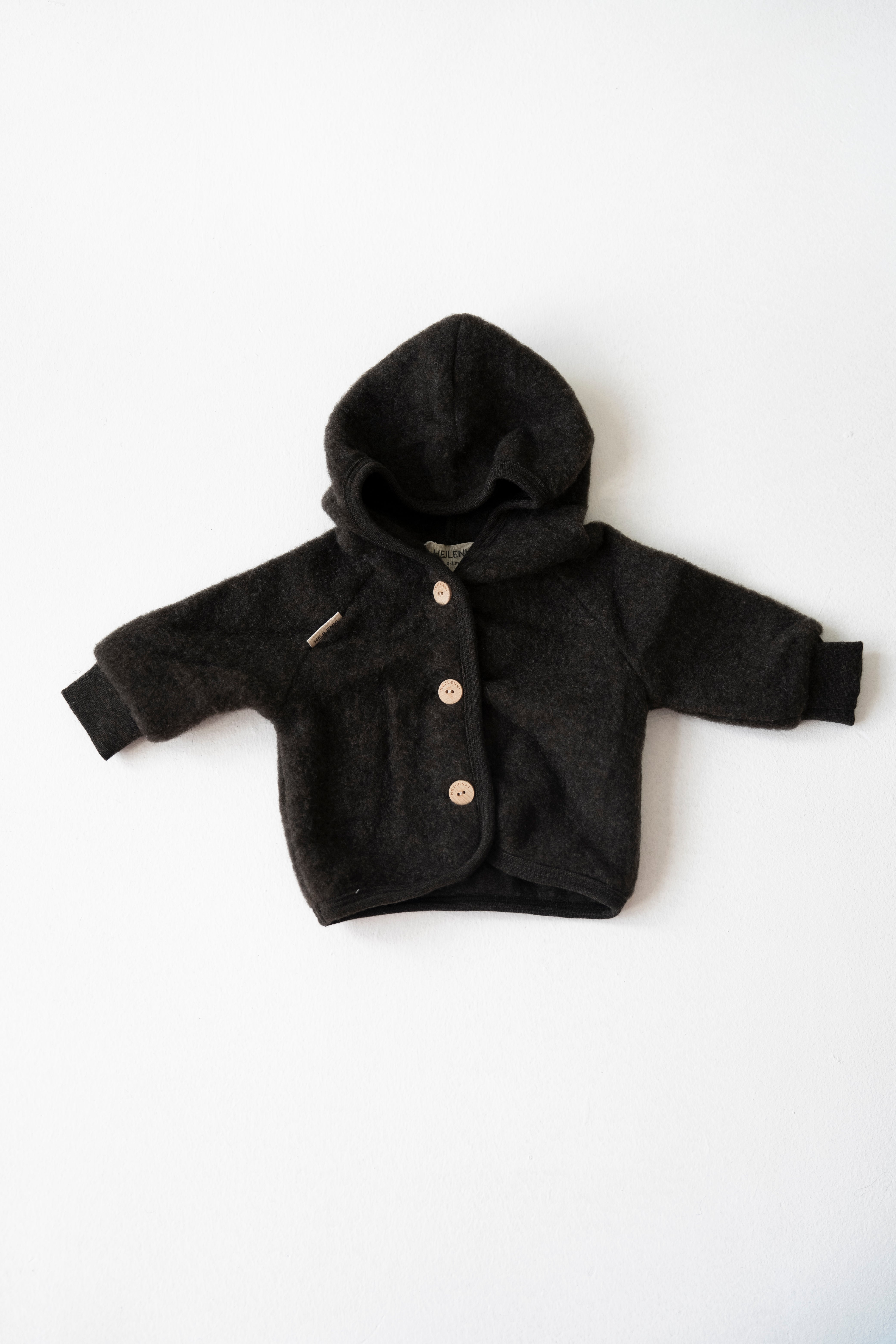 MERINO WOOL FLEECE JACKET CHOCOLATE BROWN