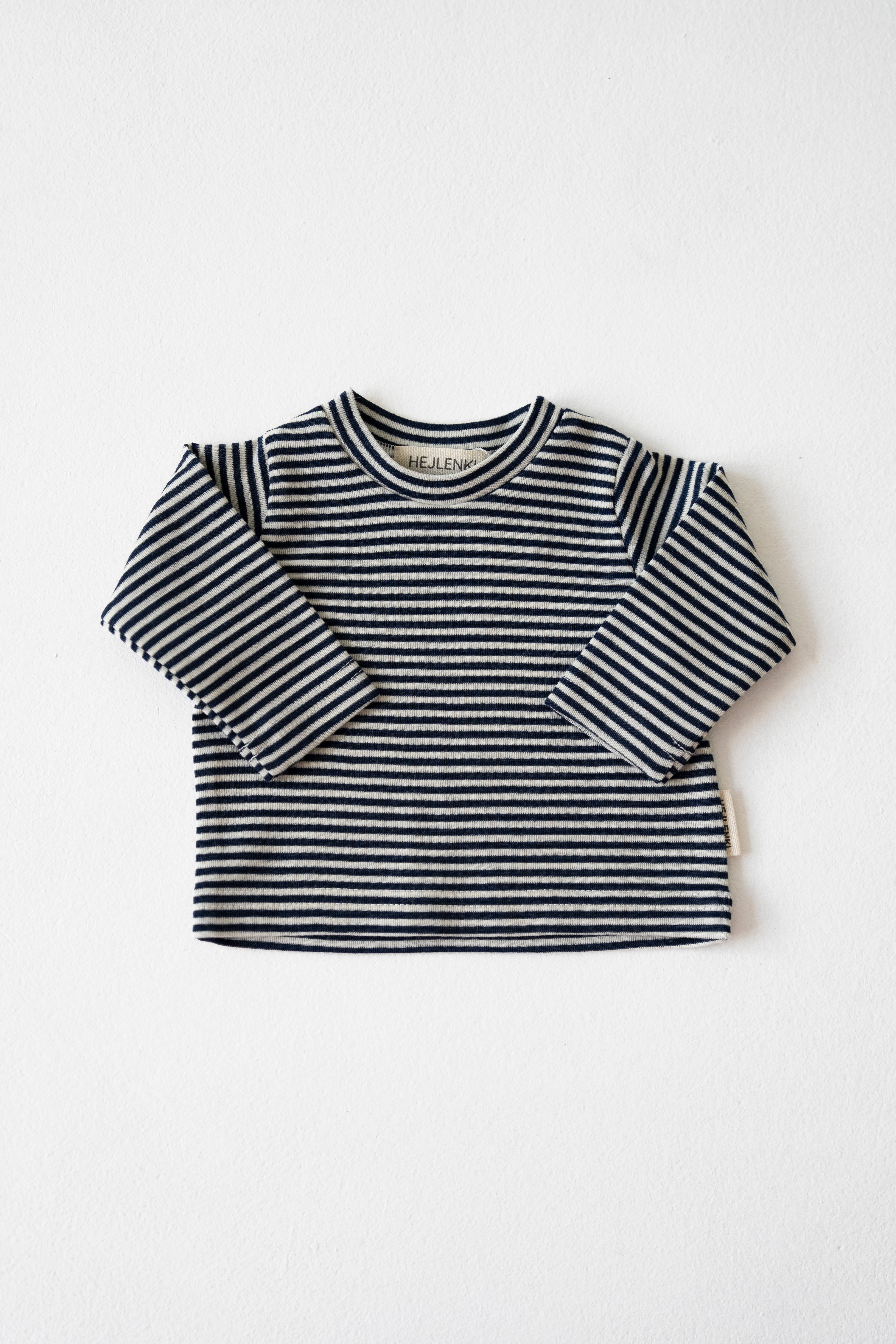 PURE WOOL LONGSLEEVE STRIPED MIDNIGHT