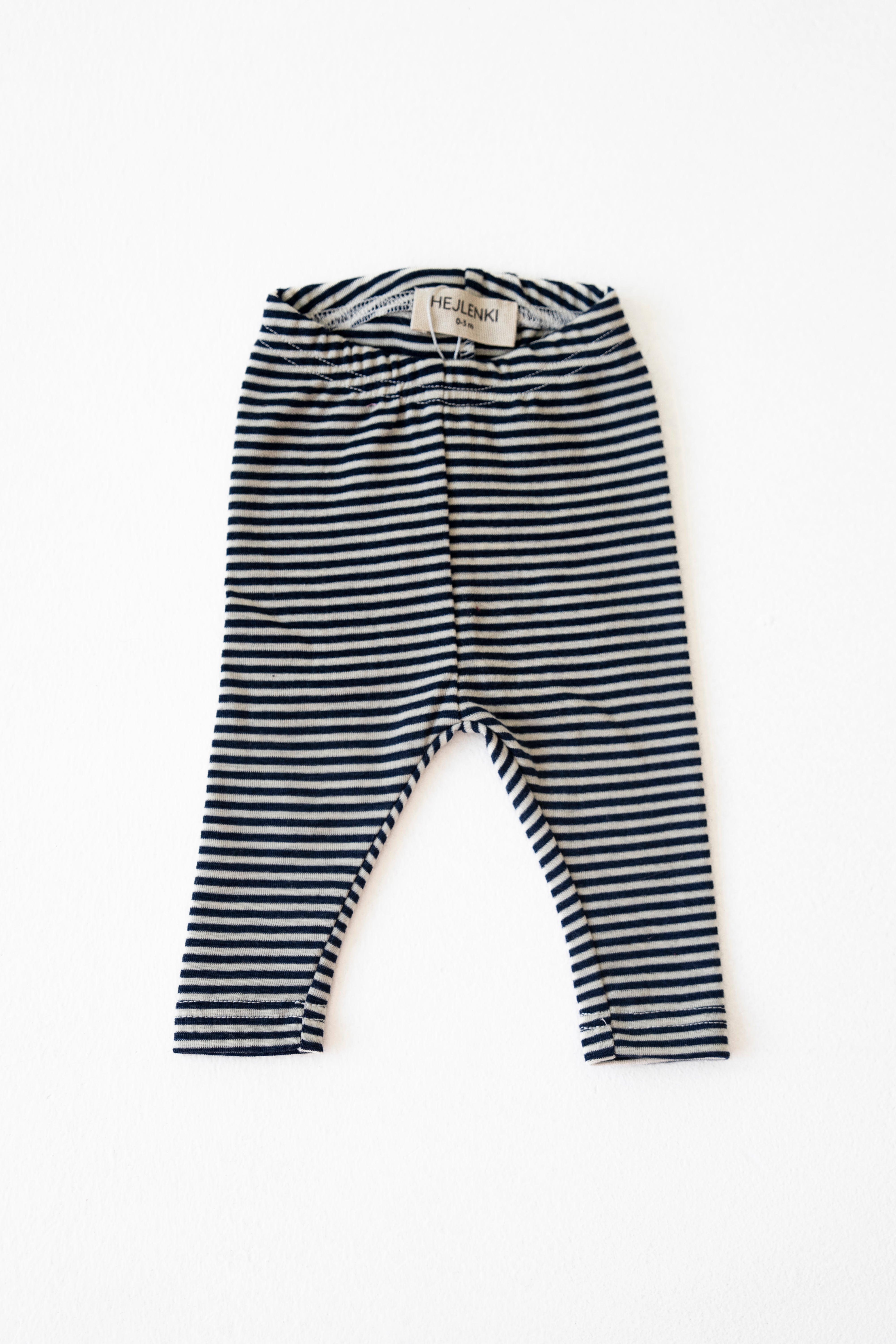 PURE WOOL LEGGINGS STRIPED MIDNIGHT