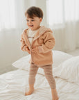 ORGANIC FLEECE JACKET APRICOT