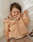 ORGANIC FLEECE JACKET APRICOT