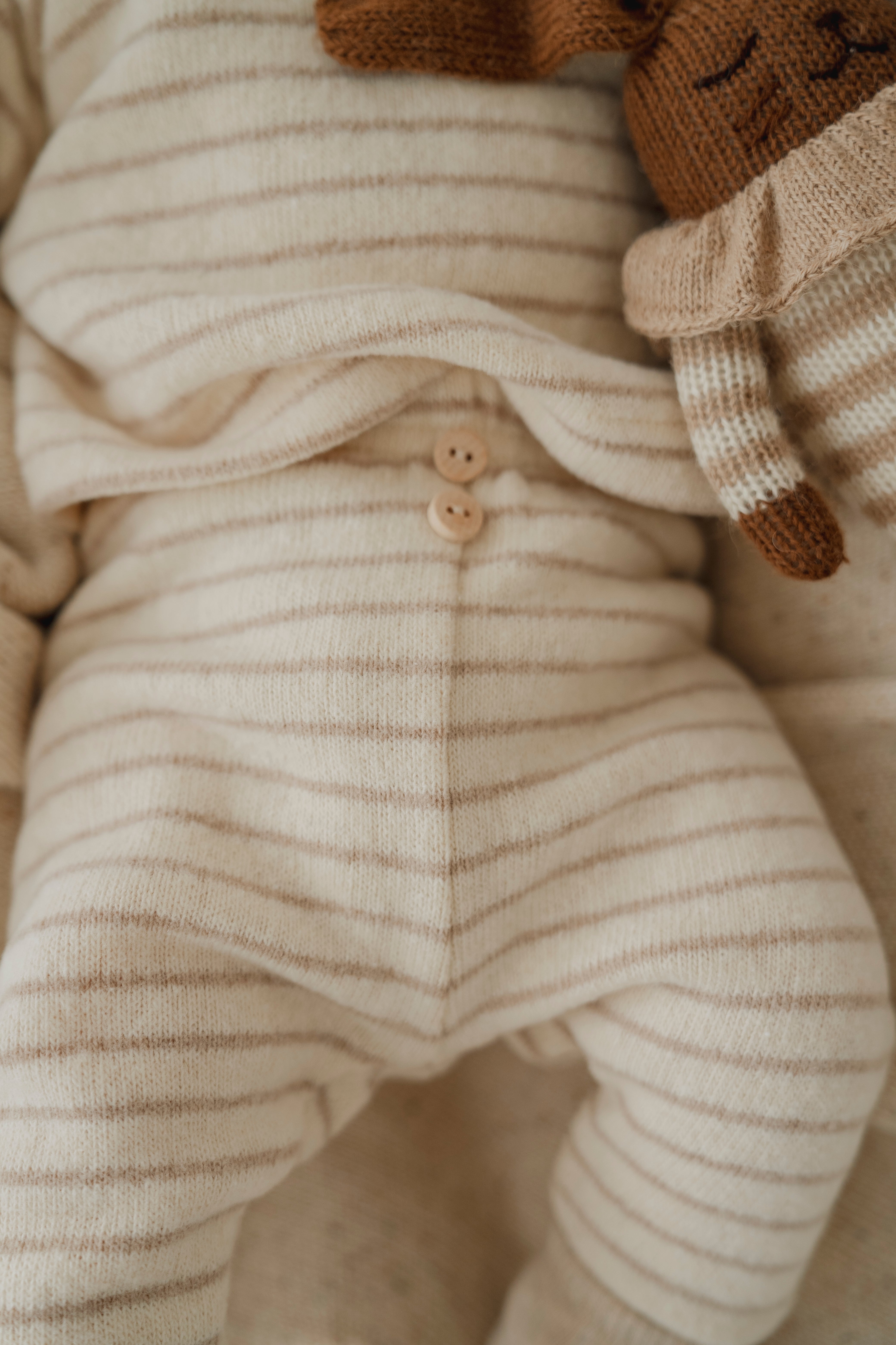 SOFT LEGGINGS STRIPED BEIGE