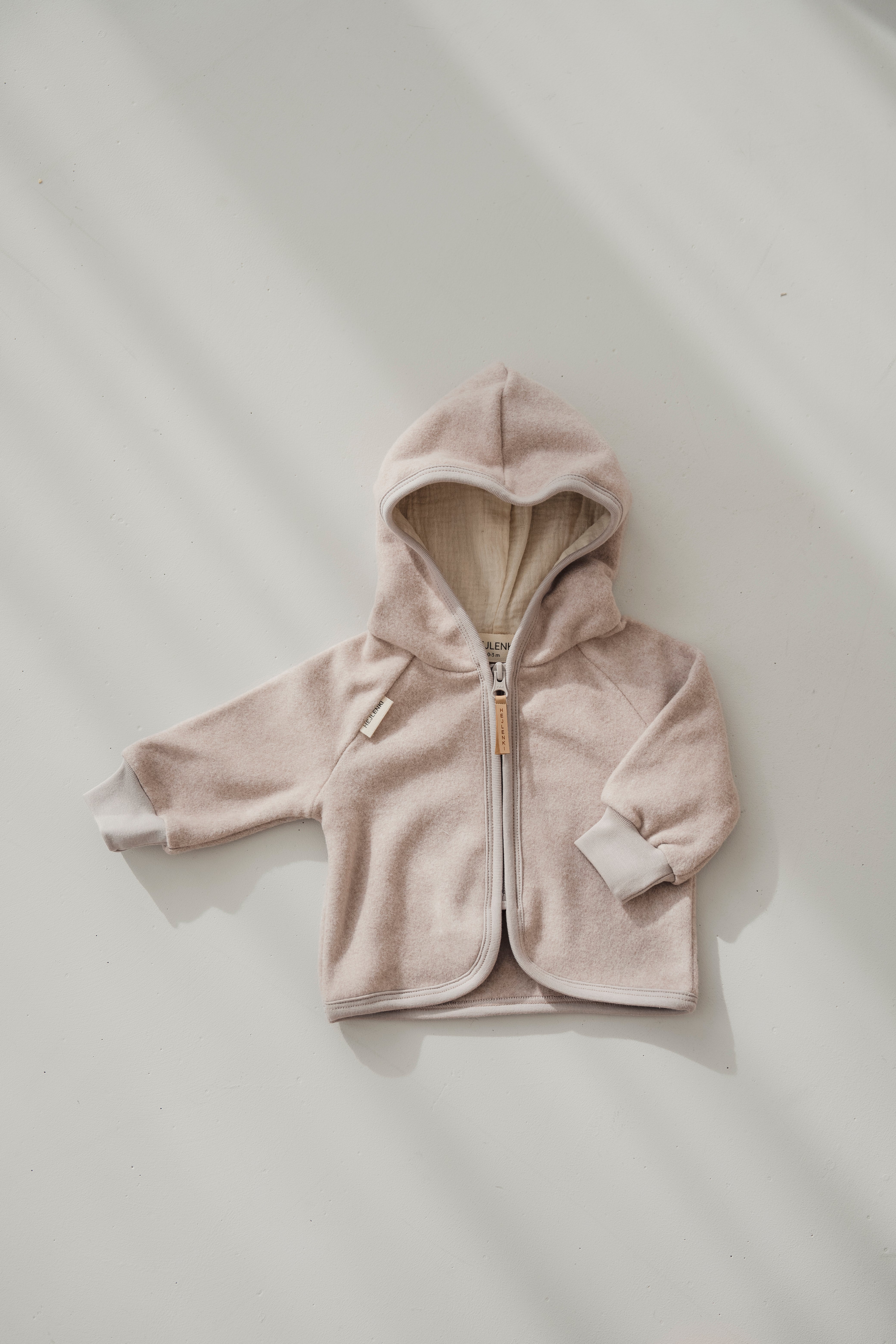 ORGANIC FLEECE JACKET BEIGE
