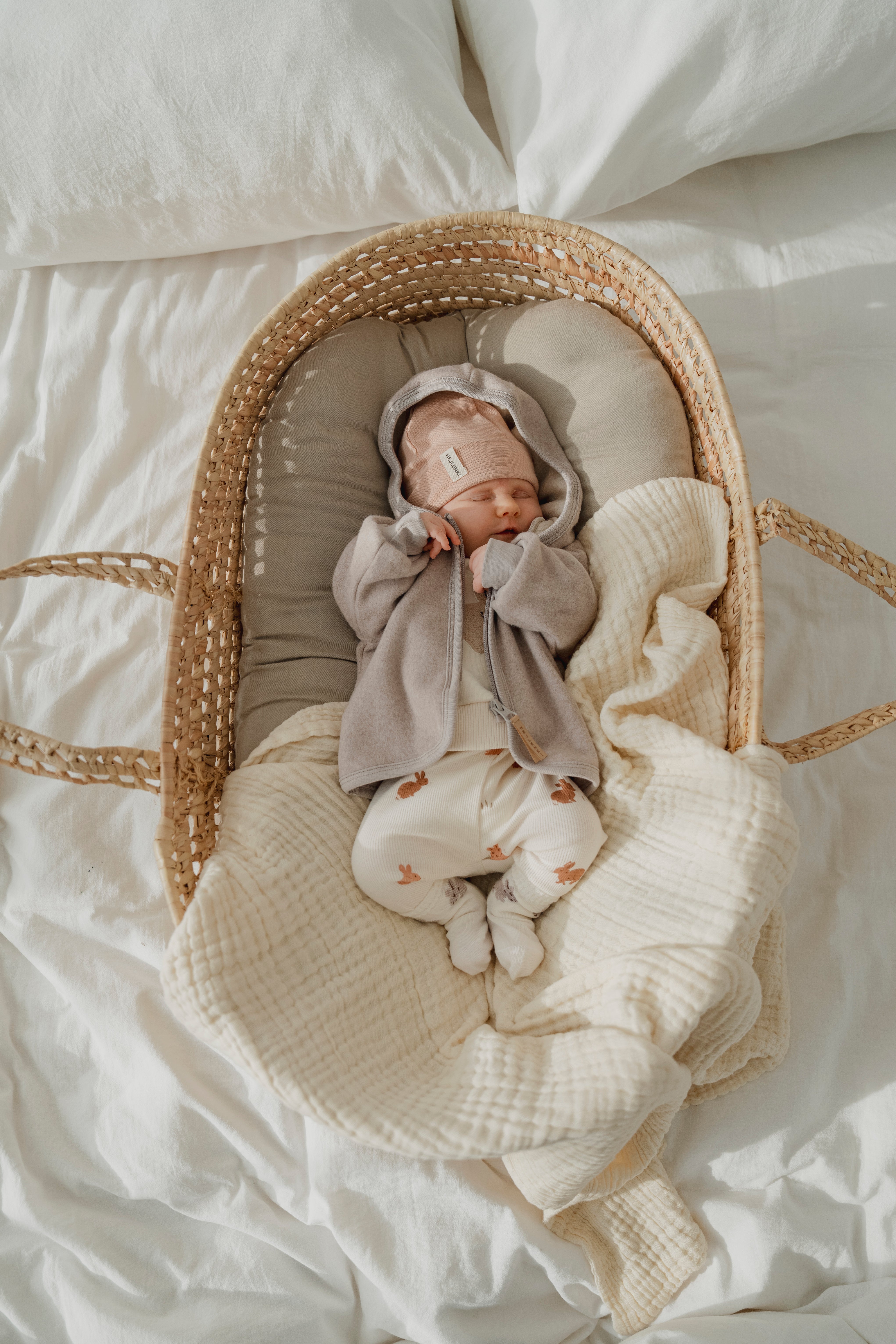 ORGANIC FLEECE JACKET BEIGE