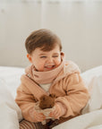 ORGANIC FLEECE JACKET APRICOT