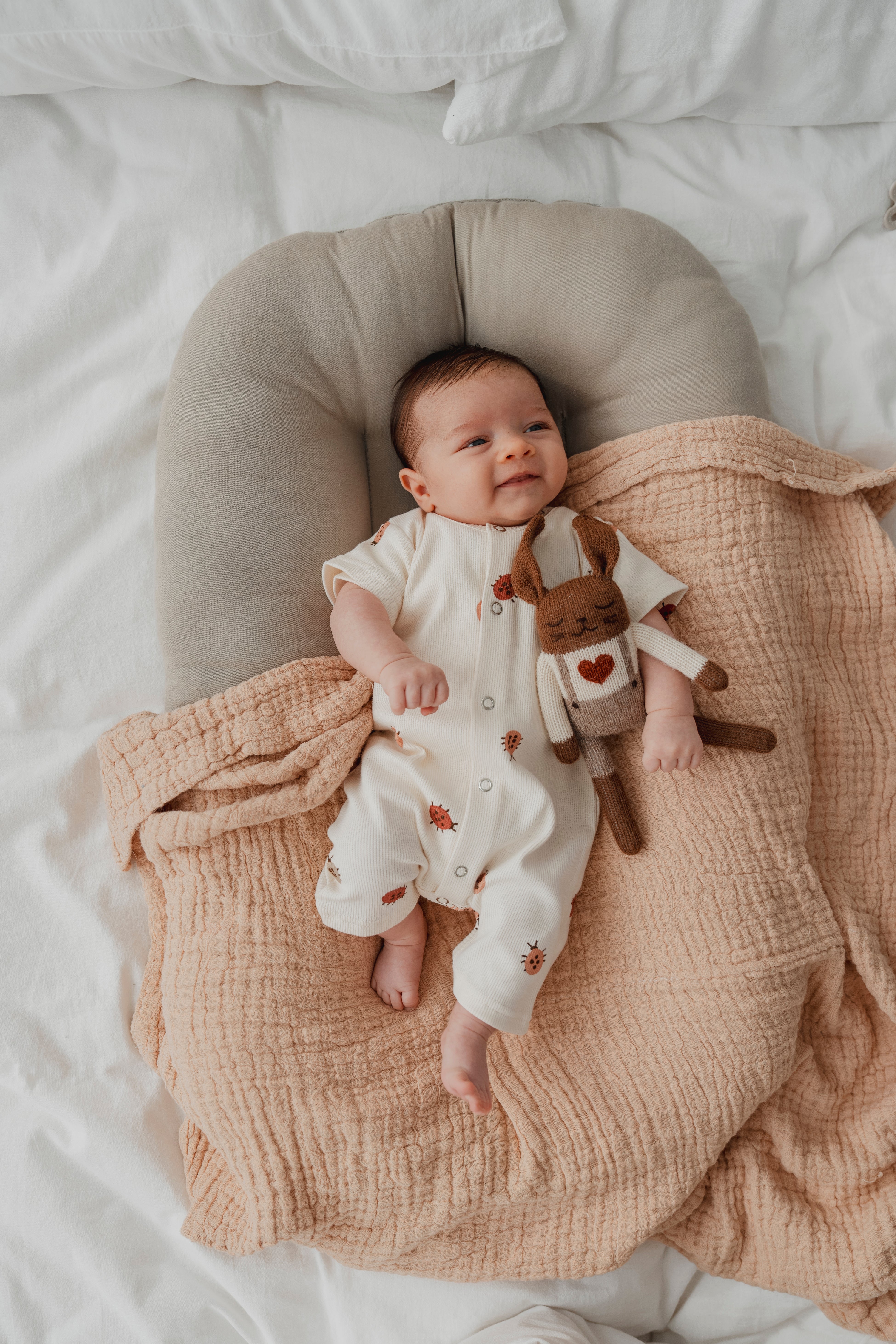 SHORT RIB ONEPIECE LADYBUG