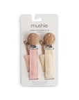 2-PACK LINEN PACIFIER CLIPS