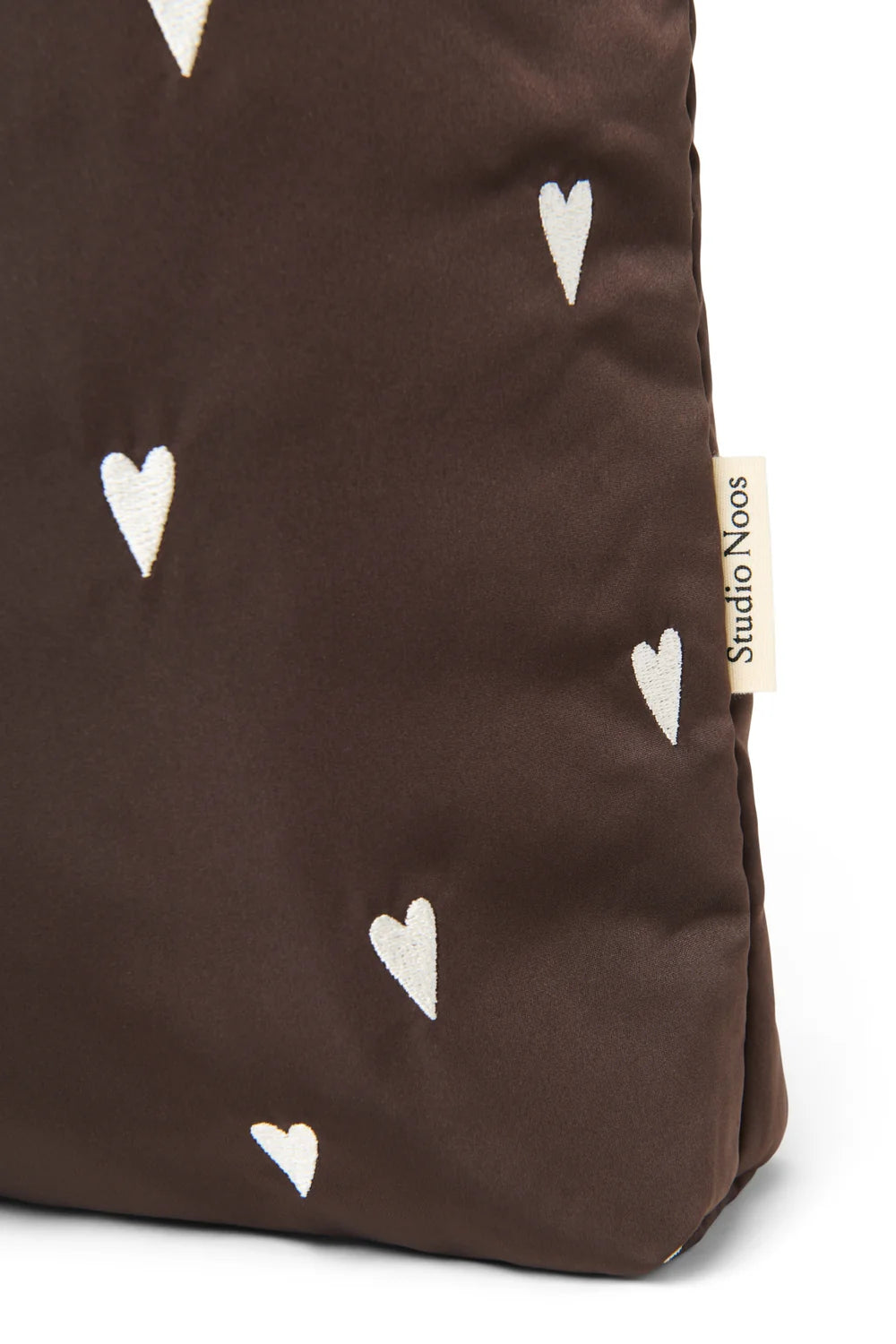 BROWN PUFFY HEARTS MOM BAG