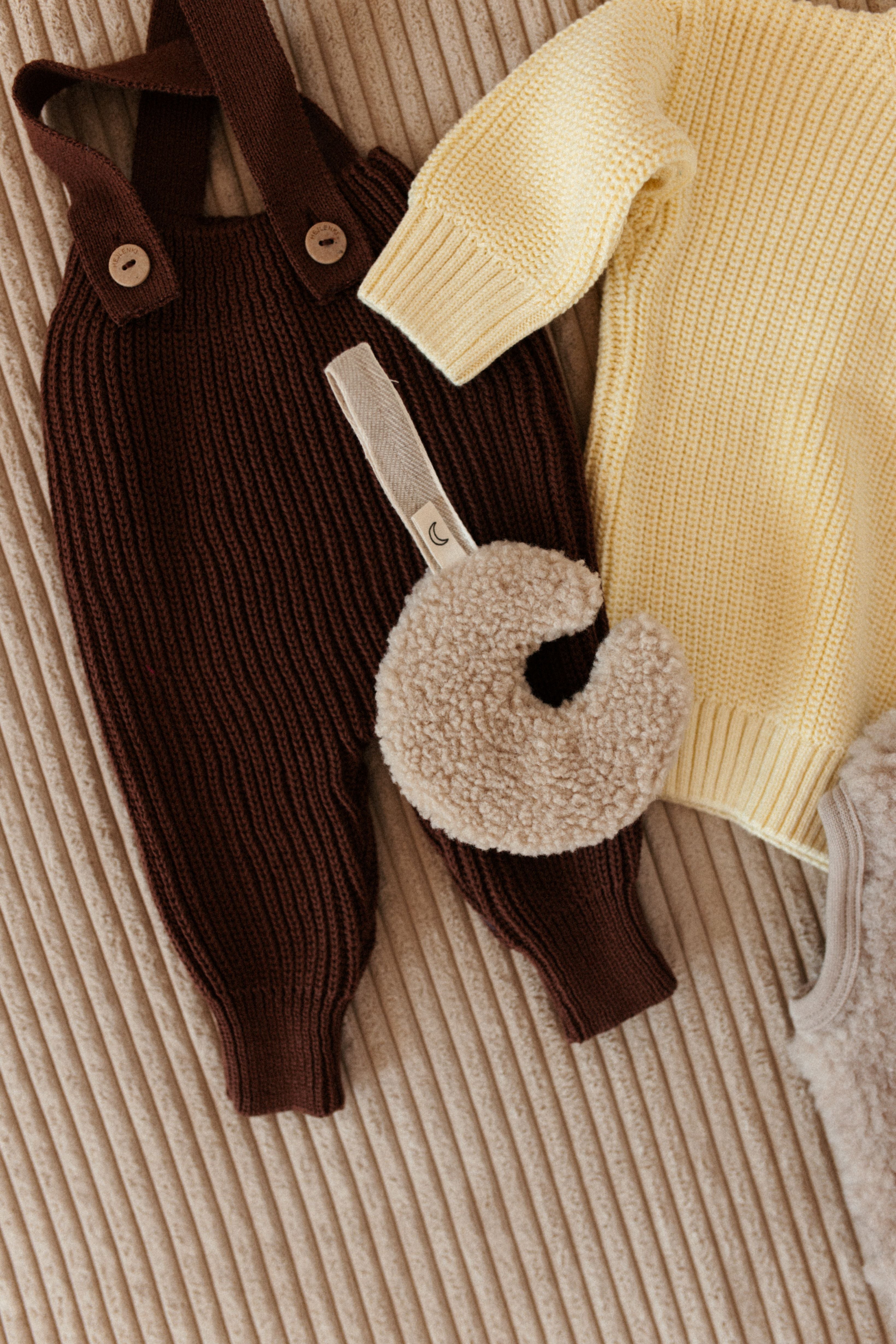 KNITTED SALOPETTE BAKED BROWNIE