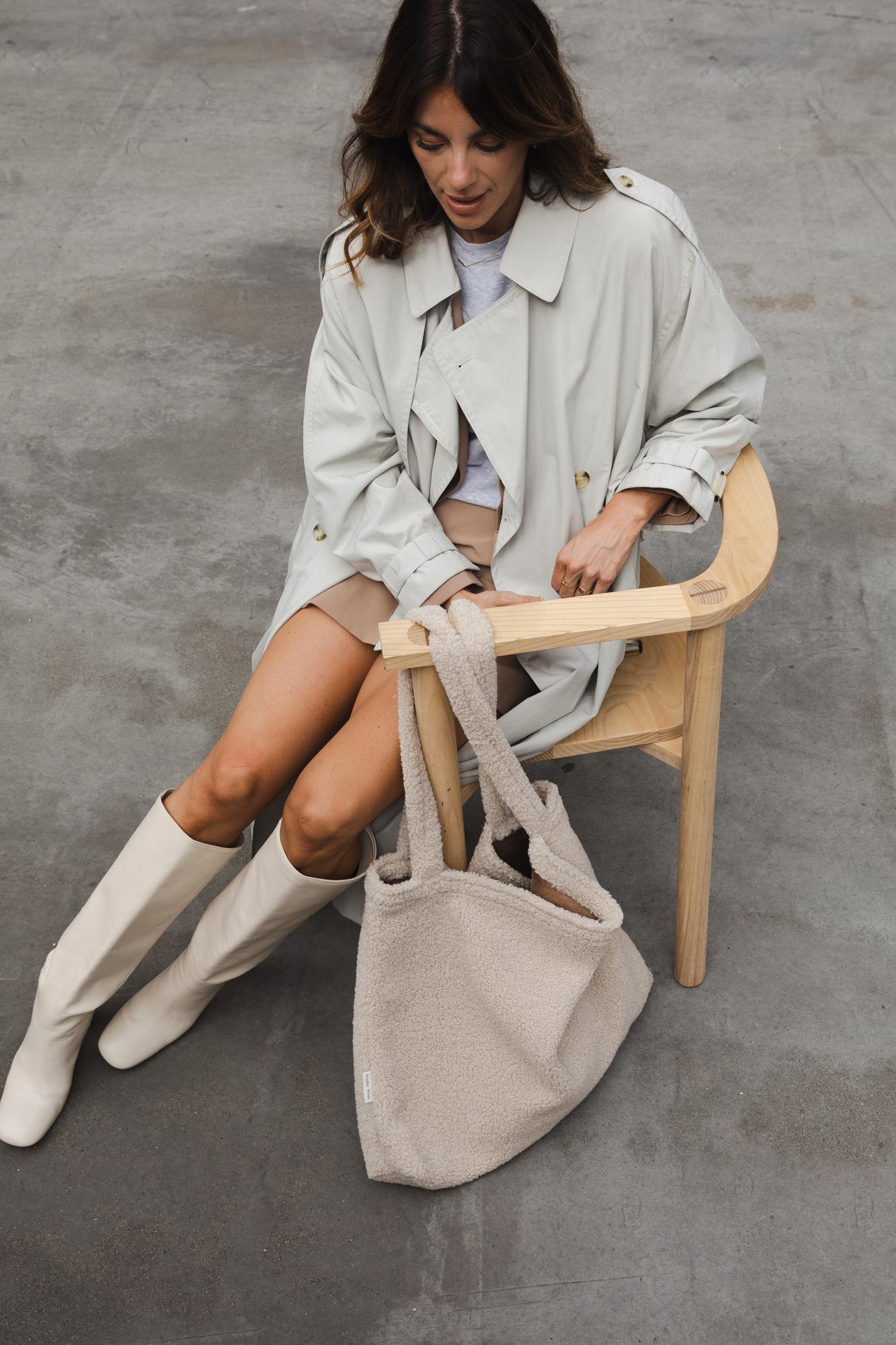 MOM BAG TEDDY ECRU (BEIGE)