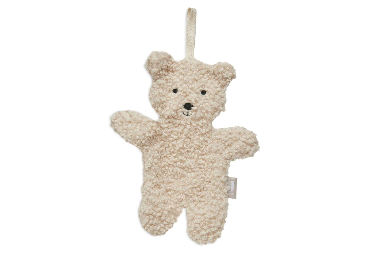 BEAR PACIFIER CLIP BEIGE