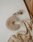TEDDY PACIFIER CLIP MOON BEIGE