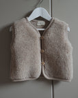 MERINO TEDDY VEST BEIGE