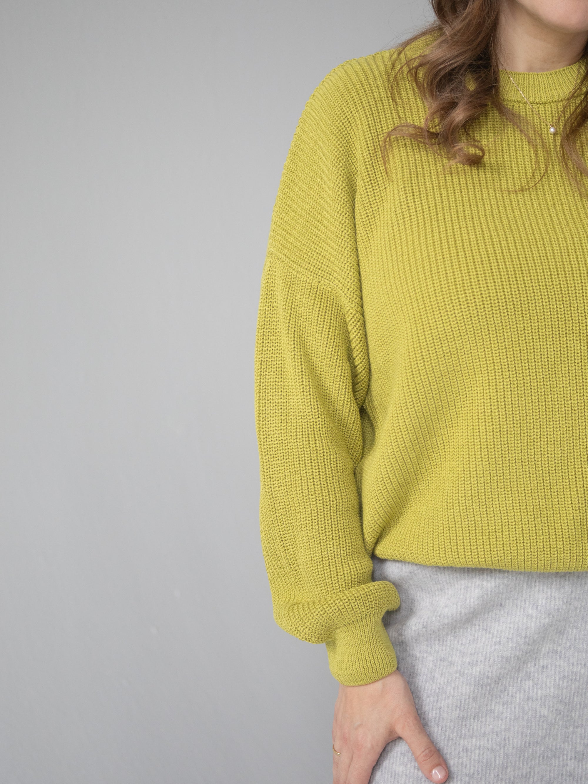 WOMEN KNIT PULLI HERB BUTTER