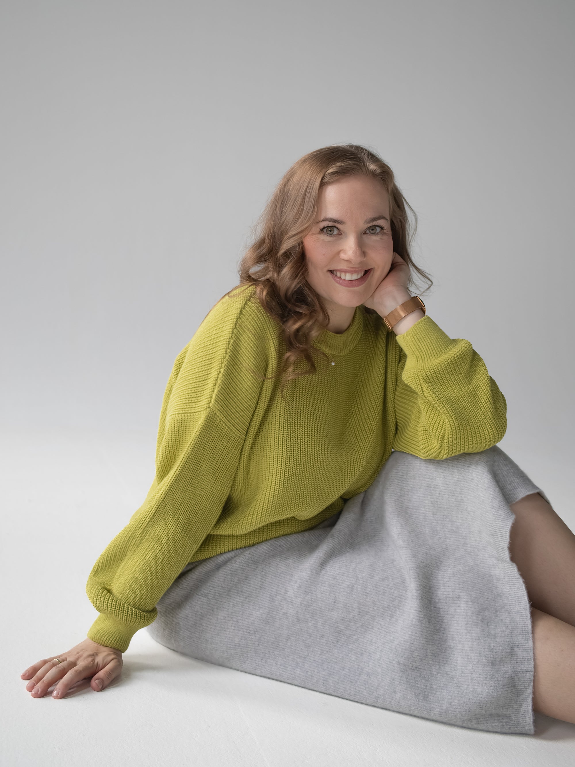 WOMEN KNIT PULLI HERB BUTTER