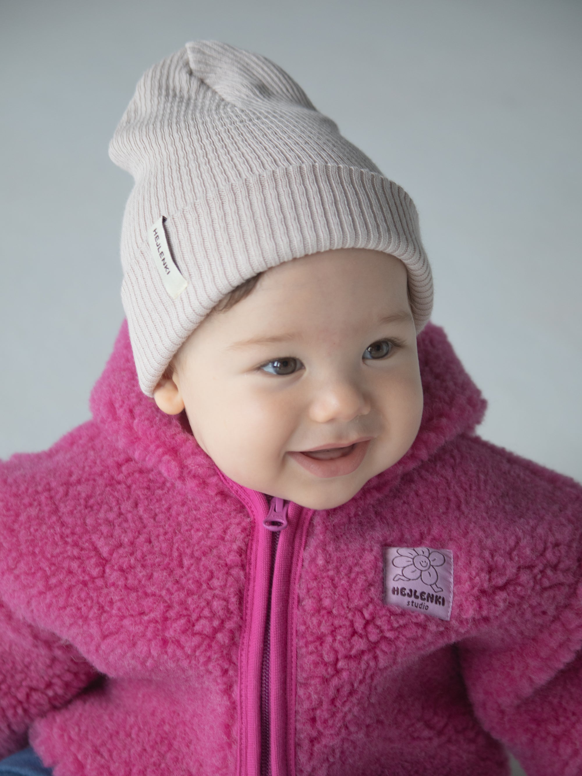 MERINO WOOL TEDDY JACKET PINK