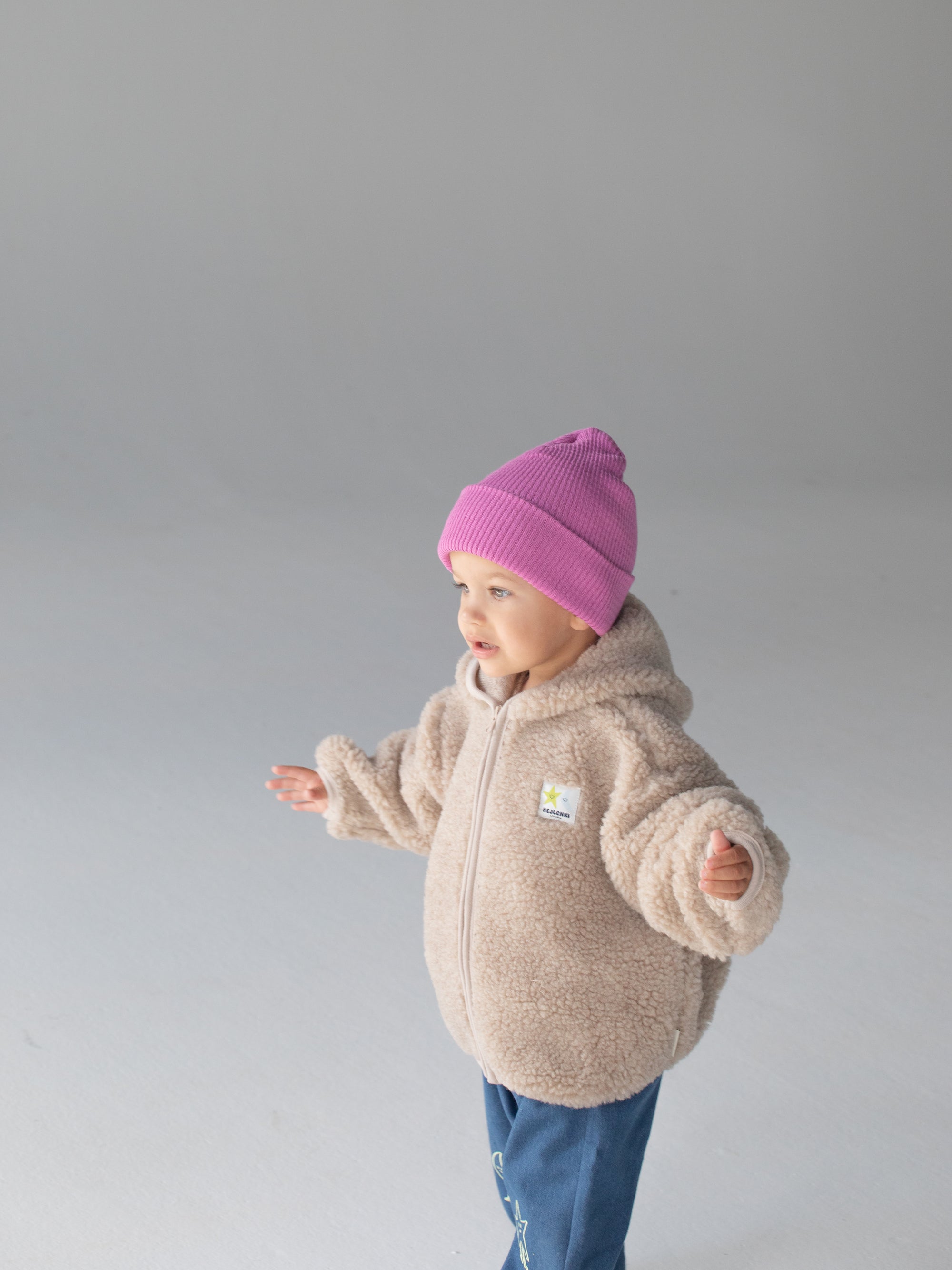 MERINO WOOL TEDDY JACKET BEIGE