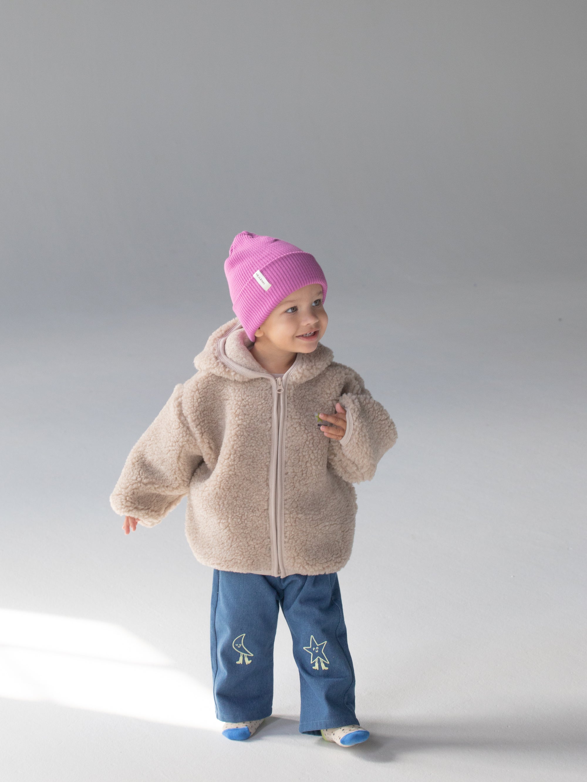 MERINO WOOL TEDDY JACKET BEIGE