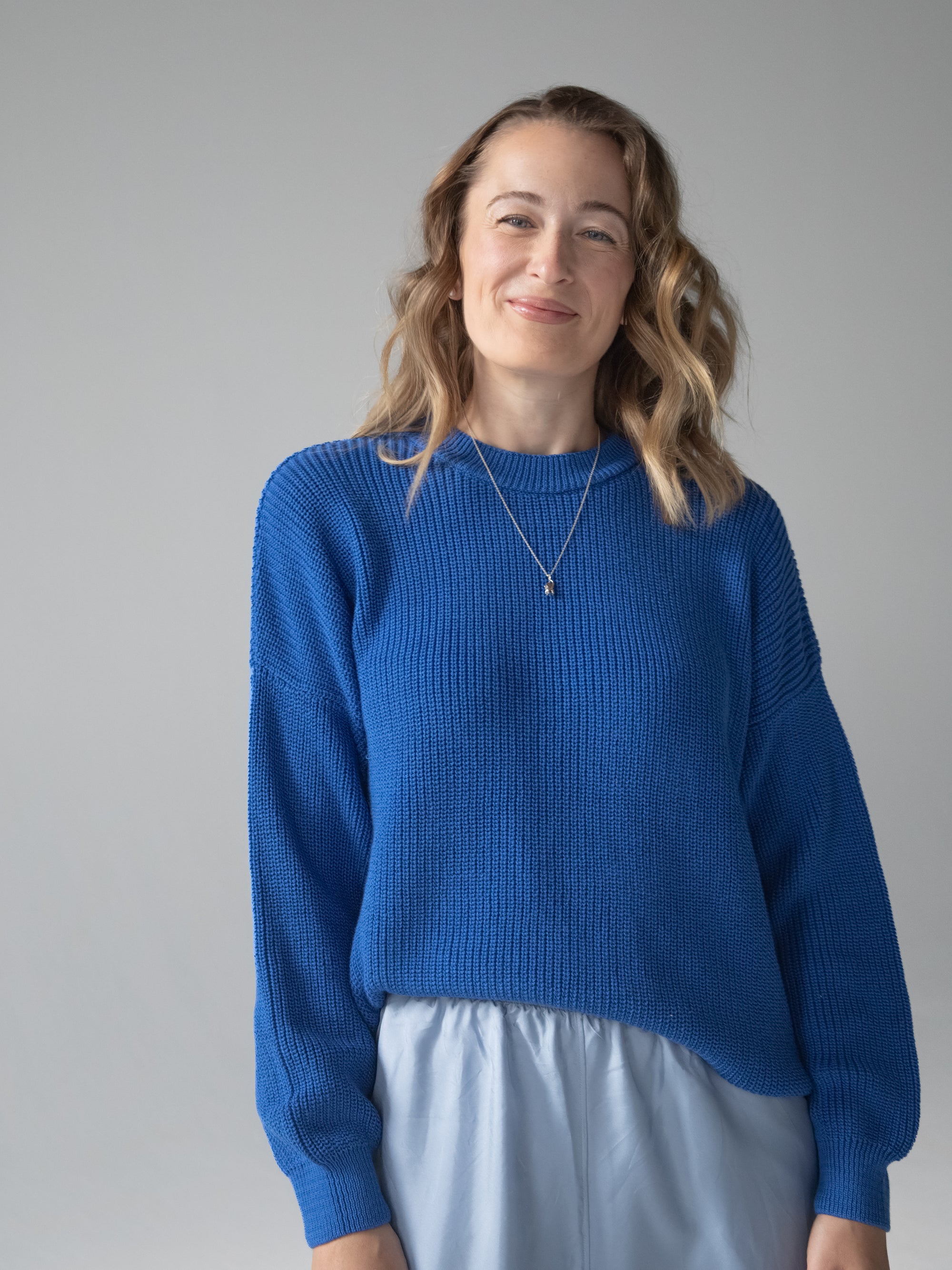 WOMEN KNIT PULLI NORDIC BLUE