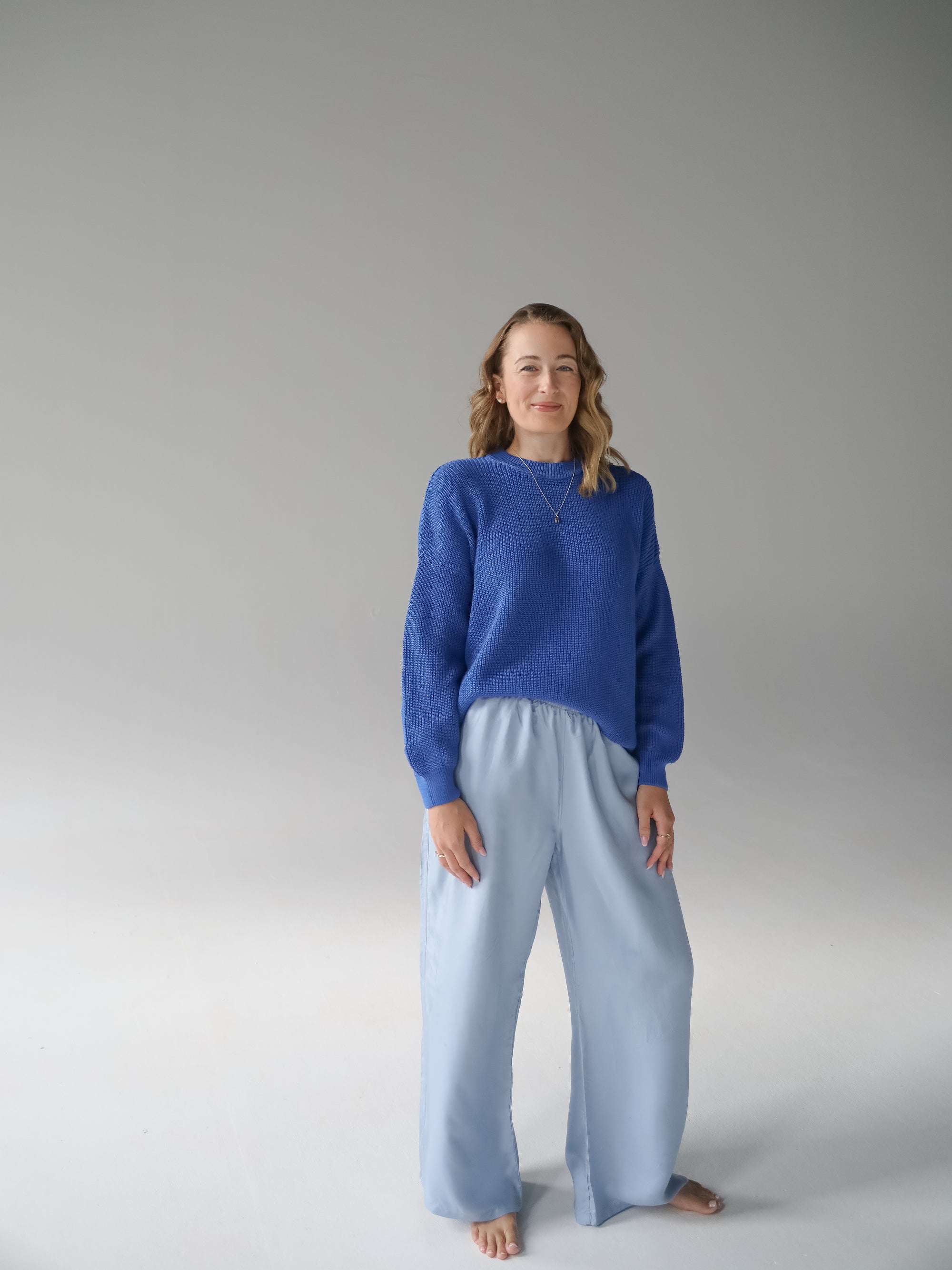 WOMEN KNIT PULLI NORDIC BLUE