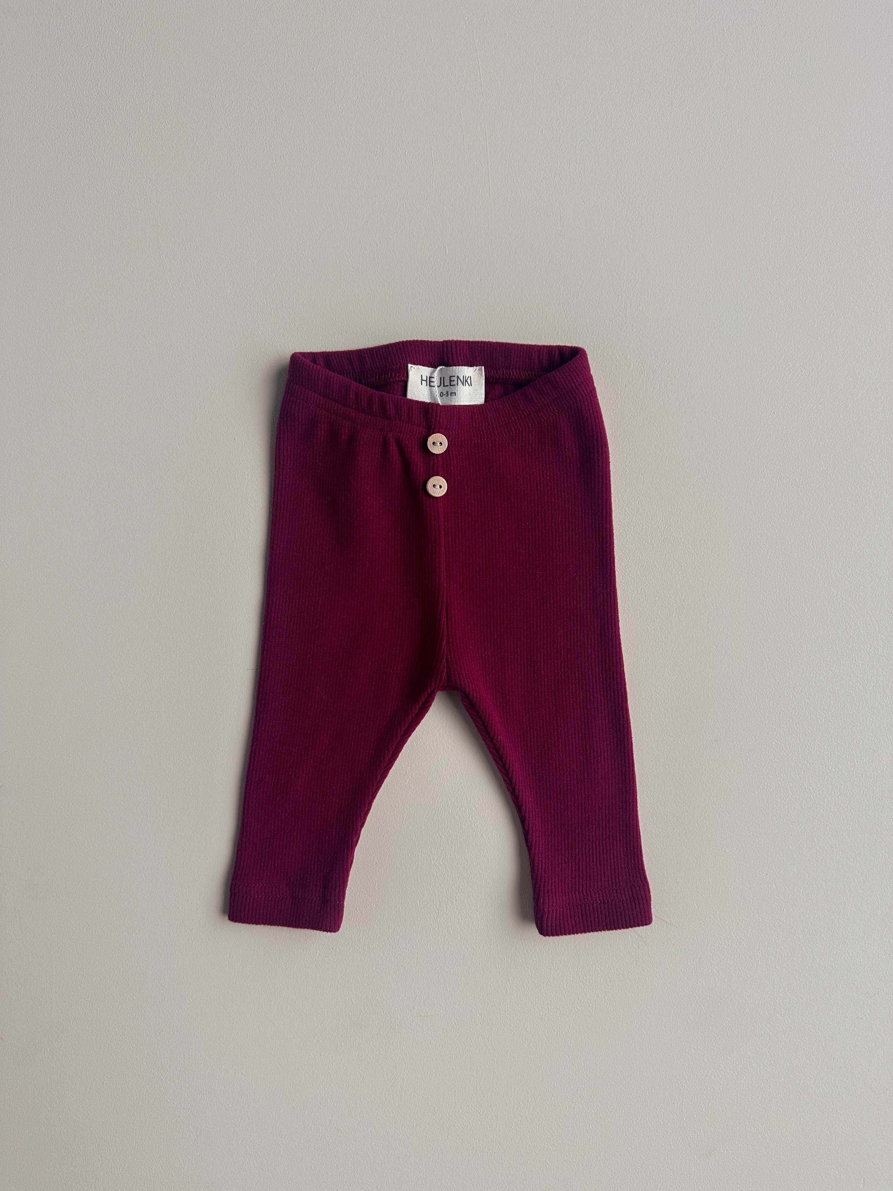SOFT RIB LEGGINGS BURGUNDY